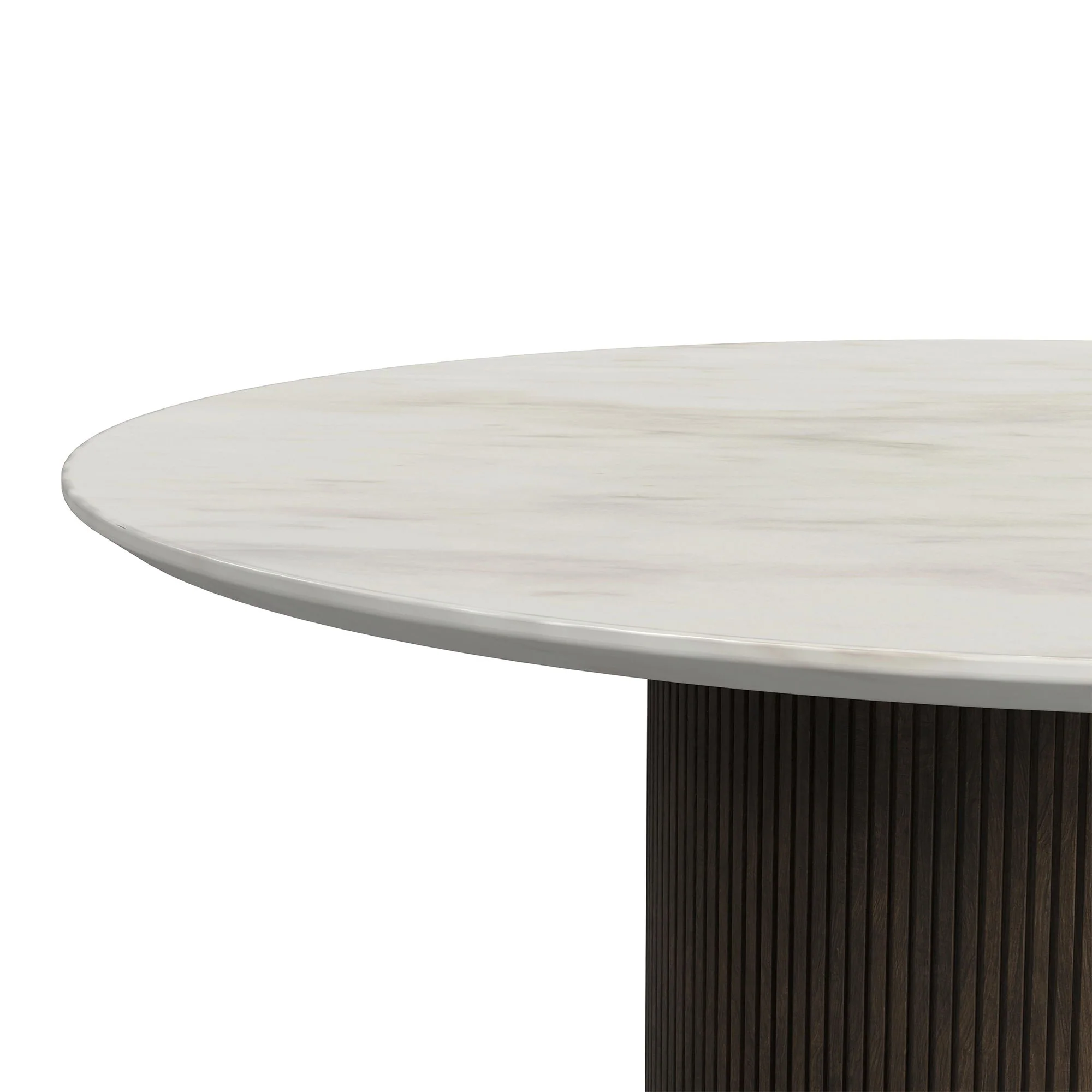Sylvie - Round Dining Table With Faux Marble Top - Image 9