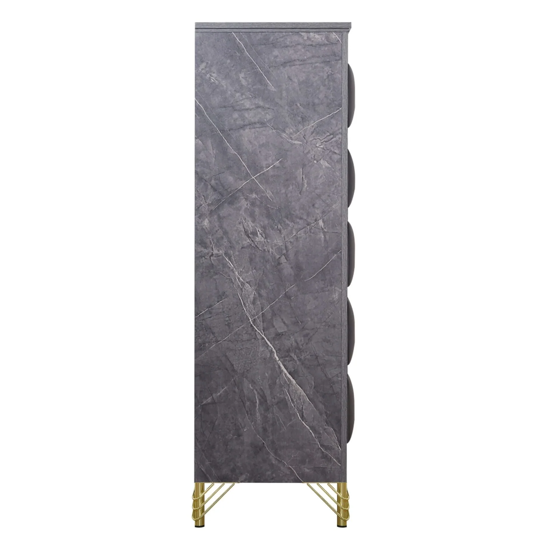 Symmetry - 5 Drawer Chest - Charcoal - Image 2