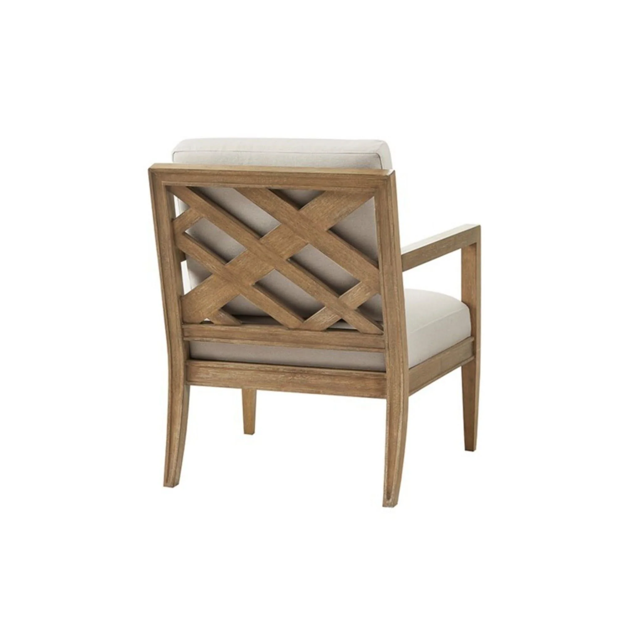 Tage - Upholstered Accent Armchair With Slatted Back Design - Ivory - Image 2