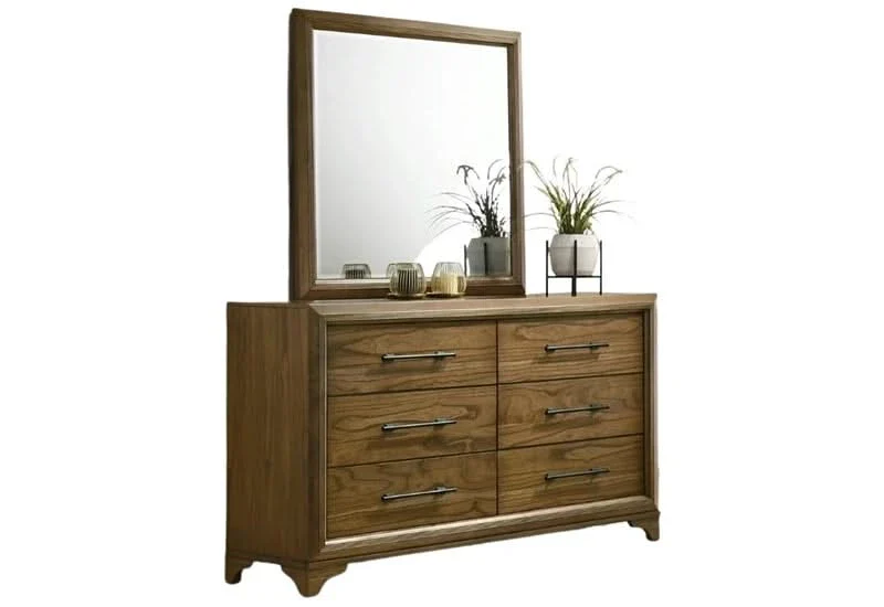 Talcott Honey Wood 5PC Bedroom Set with Lighted Storage Bed - Image 5