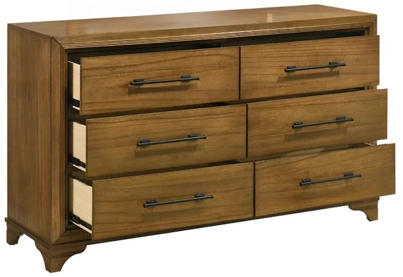 Talcott Honey Wood 5PC Bedroom Set with Lighted Storage Bed - Image 7