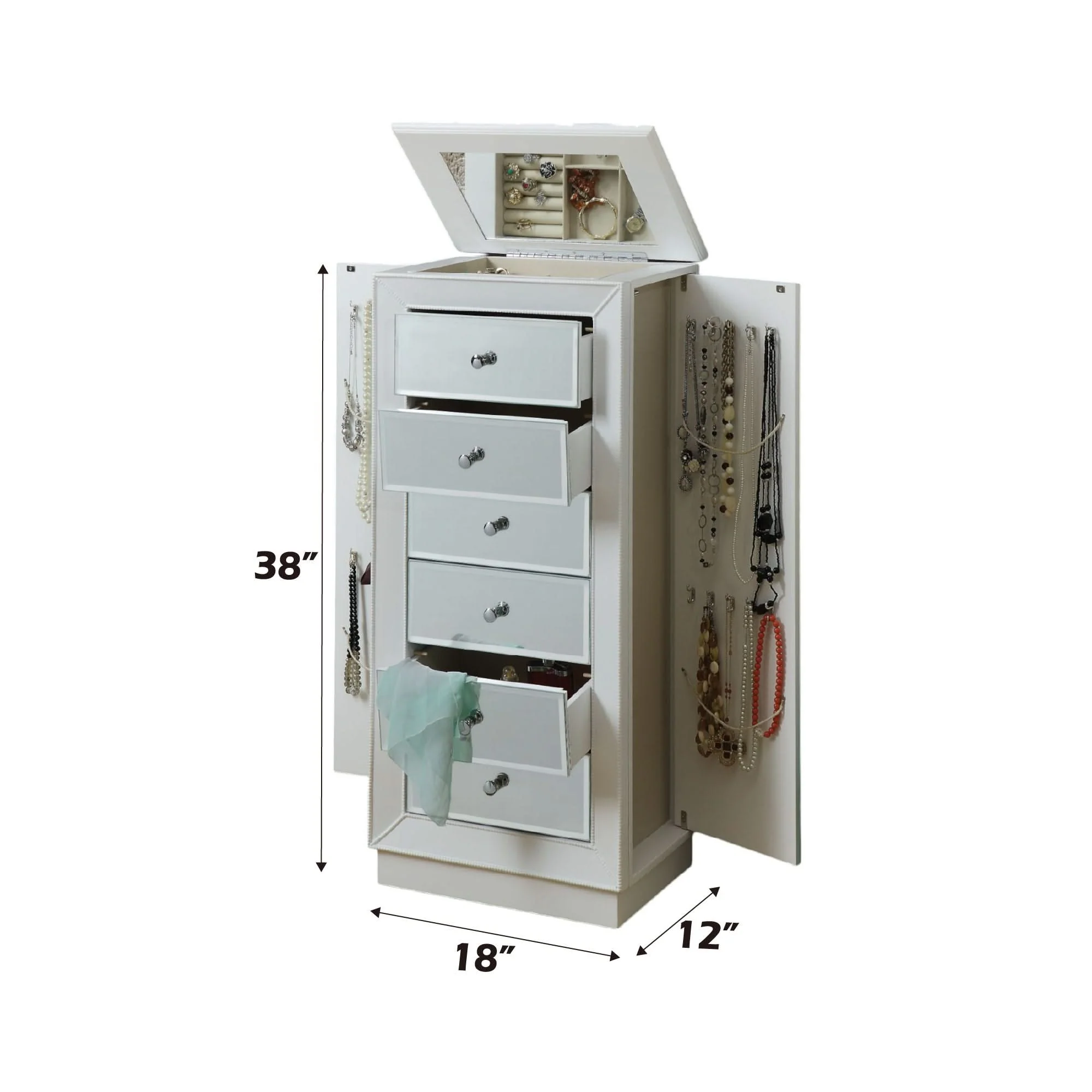 Talor - Jewelry Armoire - White - Image 4
