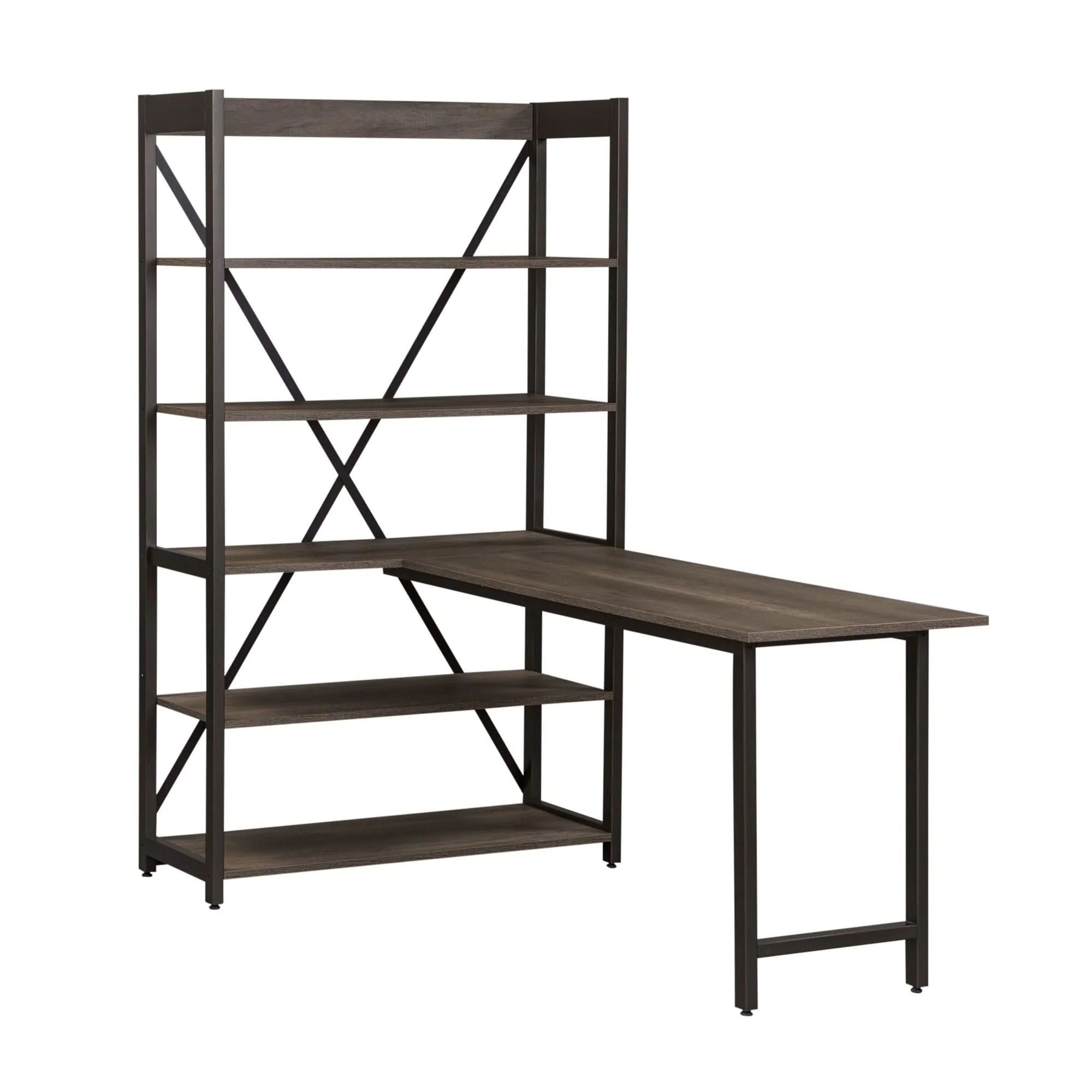 Tanners Creek - 2 Piece Home Office Set (Desk And Bookcase) - Graystone - Image 2