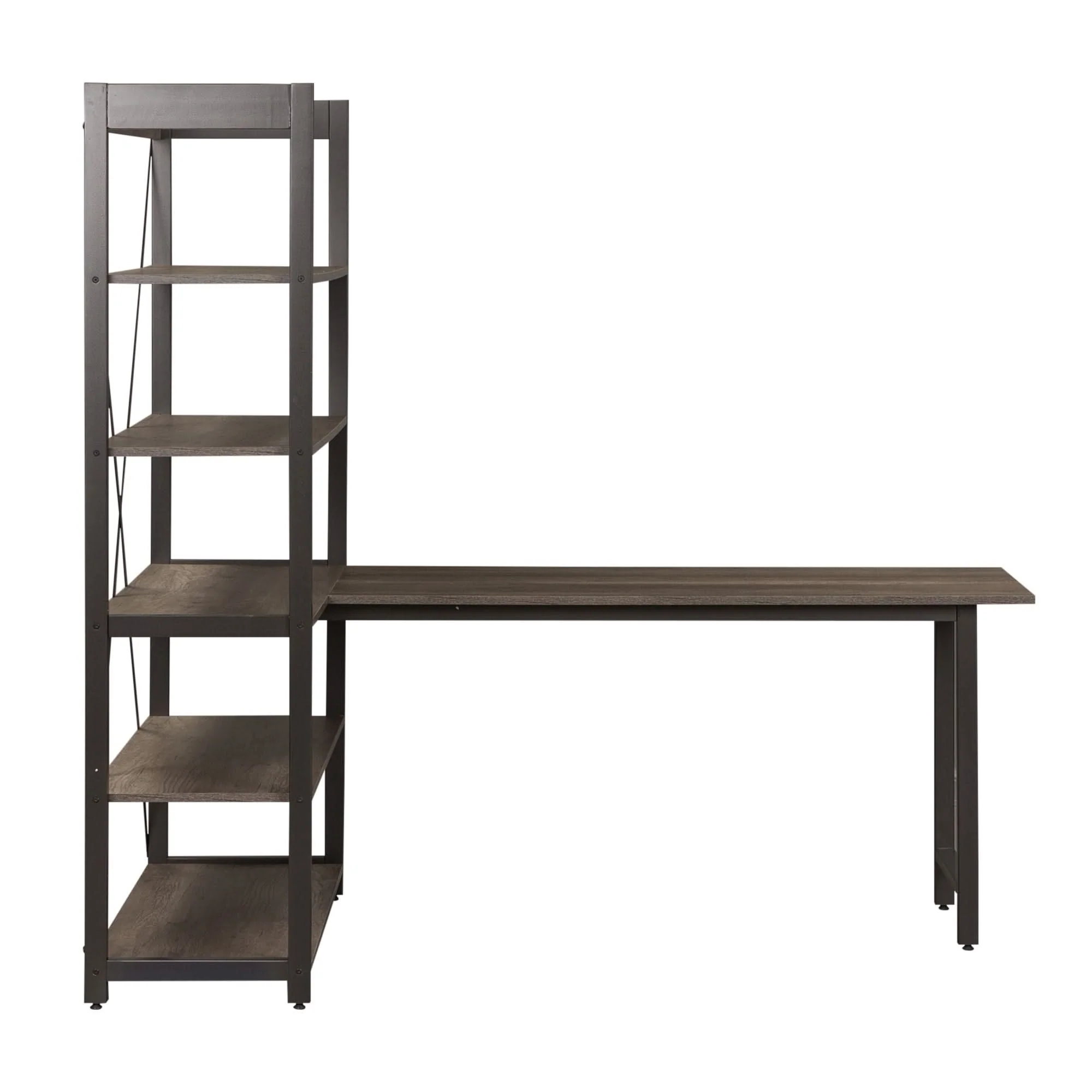 Tanners Creek - 2 Piece Home Office Set (Desk And Bookcase) - Graystone - Image 3