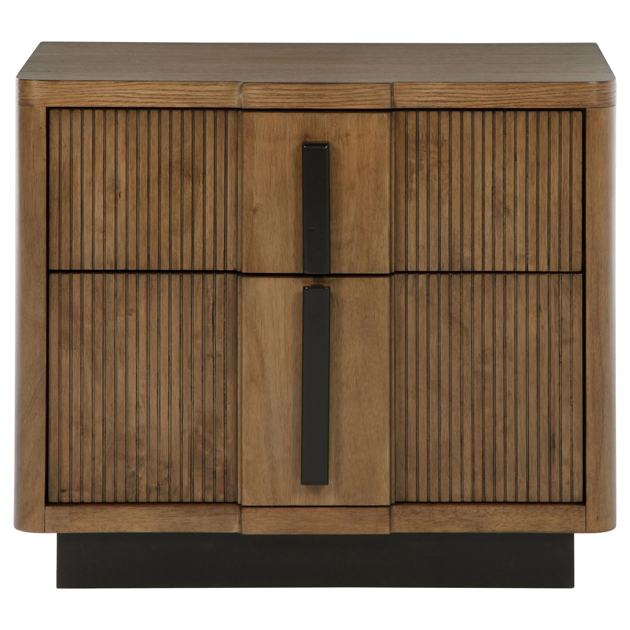 Terrace 2-drawer Nightstand Bedside Table Ash Brown - Image 2