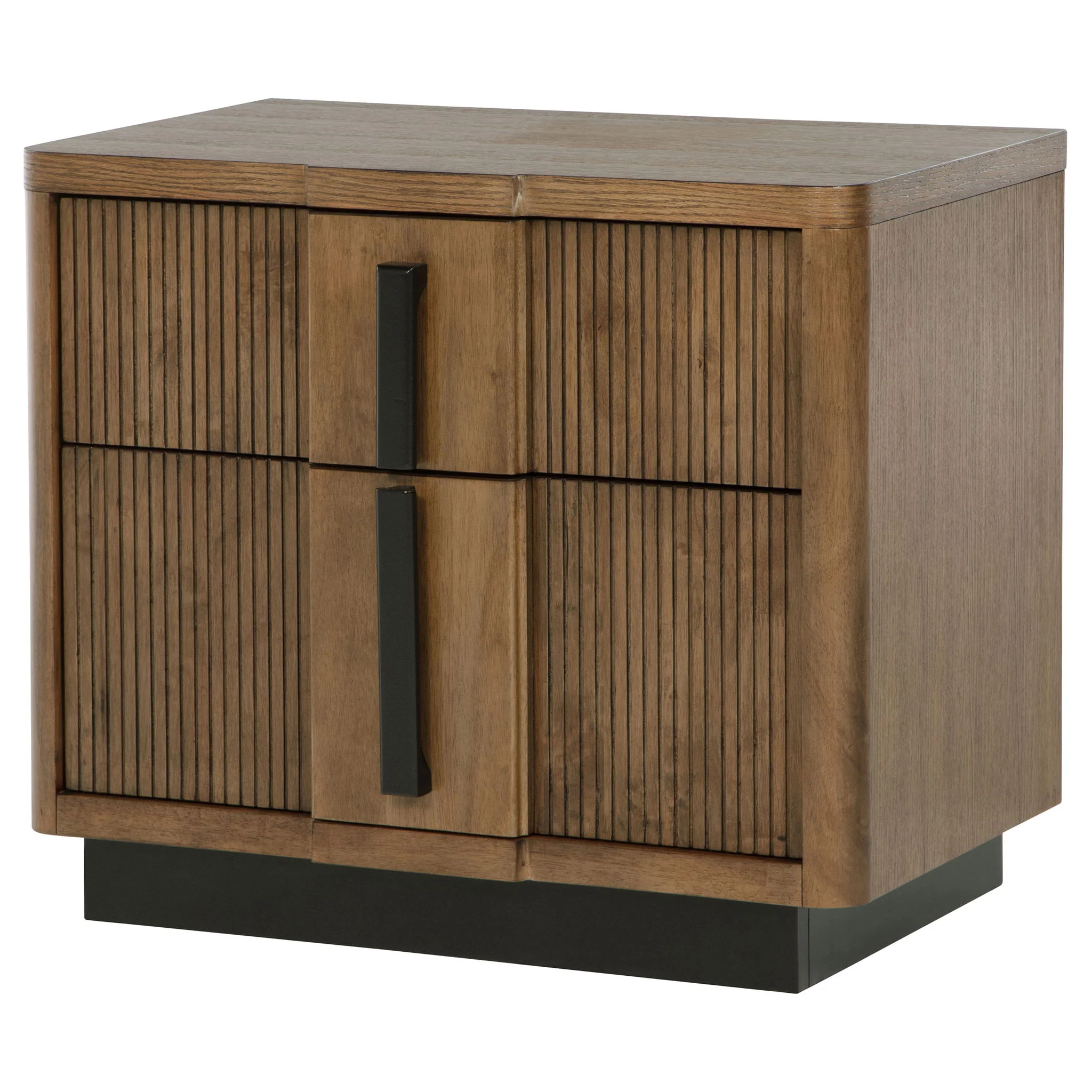 Terrace 2-drawer Nightstand Bedside Table Ash Brown - Image 3