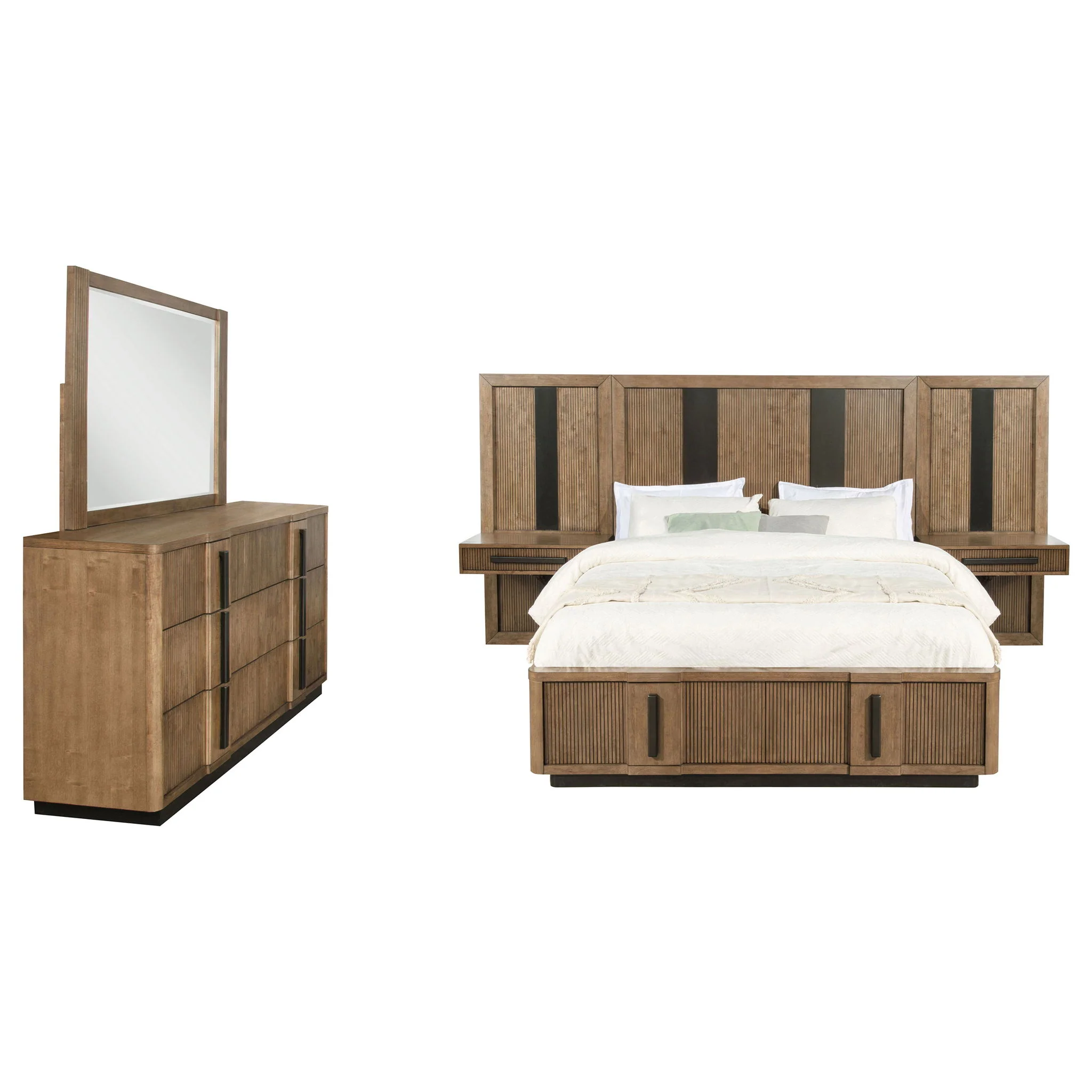 Terrace 5-piece Eastern King Panel Bedroom Set Ash Brown - Image 4