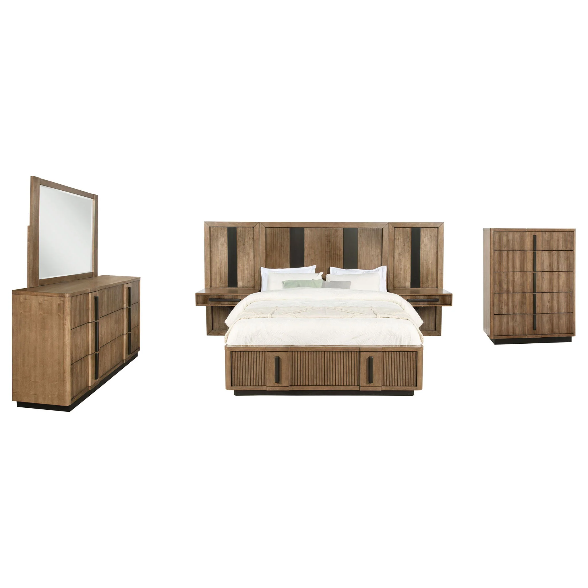 Terrace 6-piece Eastern King Panel Bedroom Set Ash Brown - Image 3