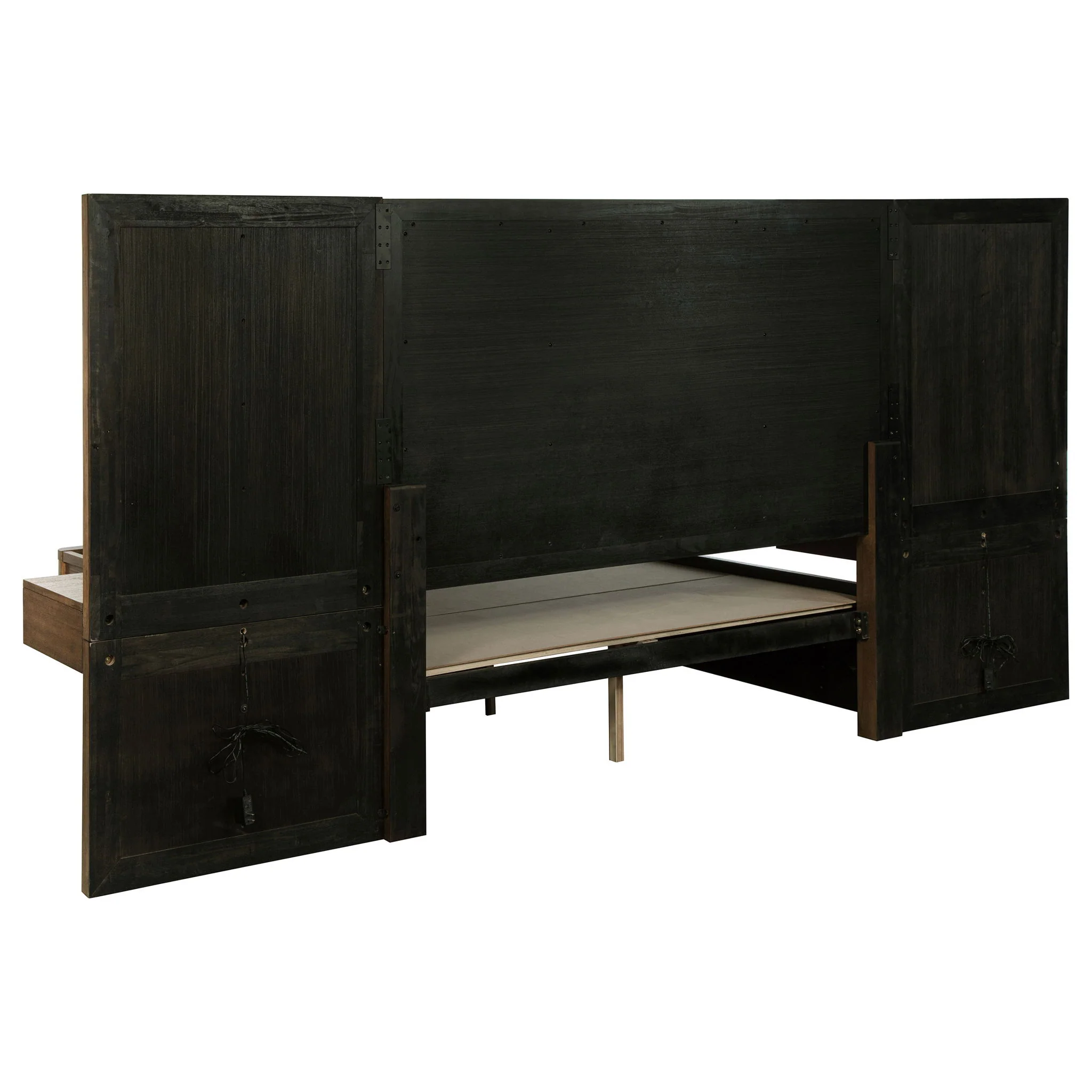 Terrace Eastern King Wall Panel Storage Bed Ash Brown - Image 3