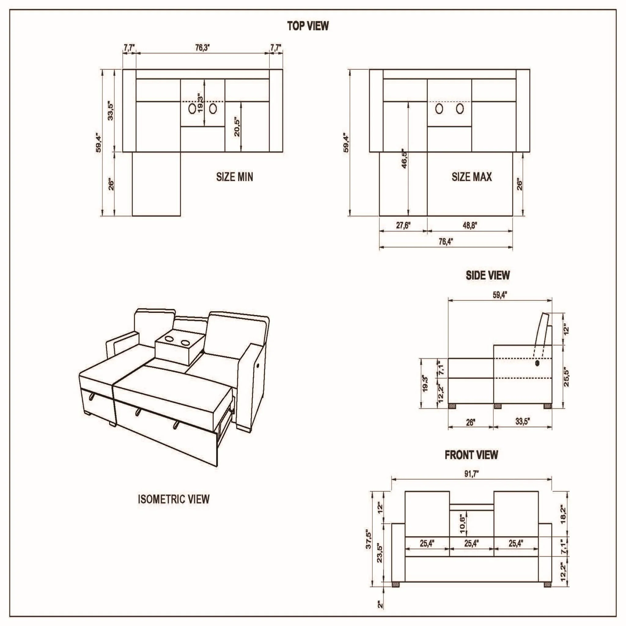Territory - Pull Out Sofa Bed - Image 8