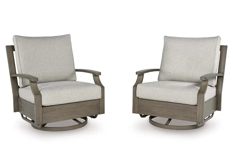 Texas Ranch Outdoor All Weather Swivel Glider Chair with Cushion - Image 2