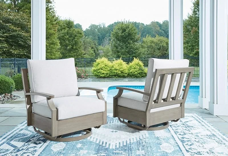 Texas Ranch Outdoor All Weather Swivel Glider Chair with Cushion - Image 8