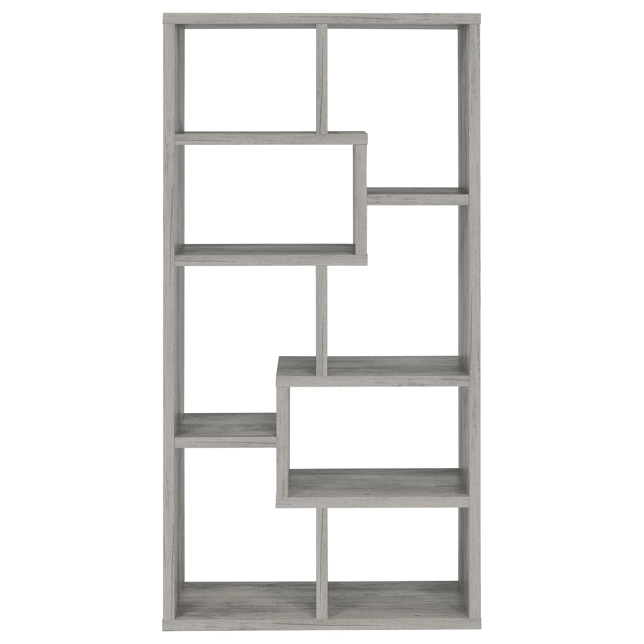 Theo 71-inch 6-shelf Bookshelf Grey Driftwood - Image 3