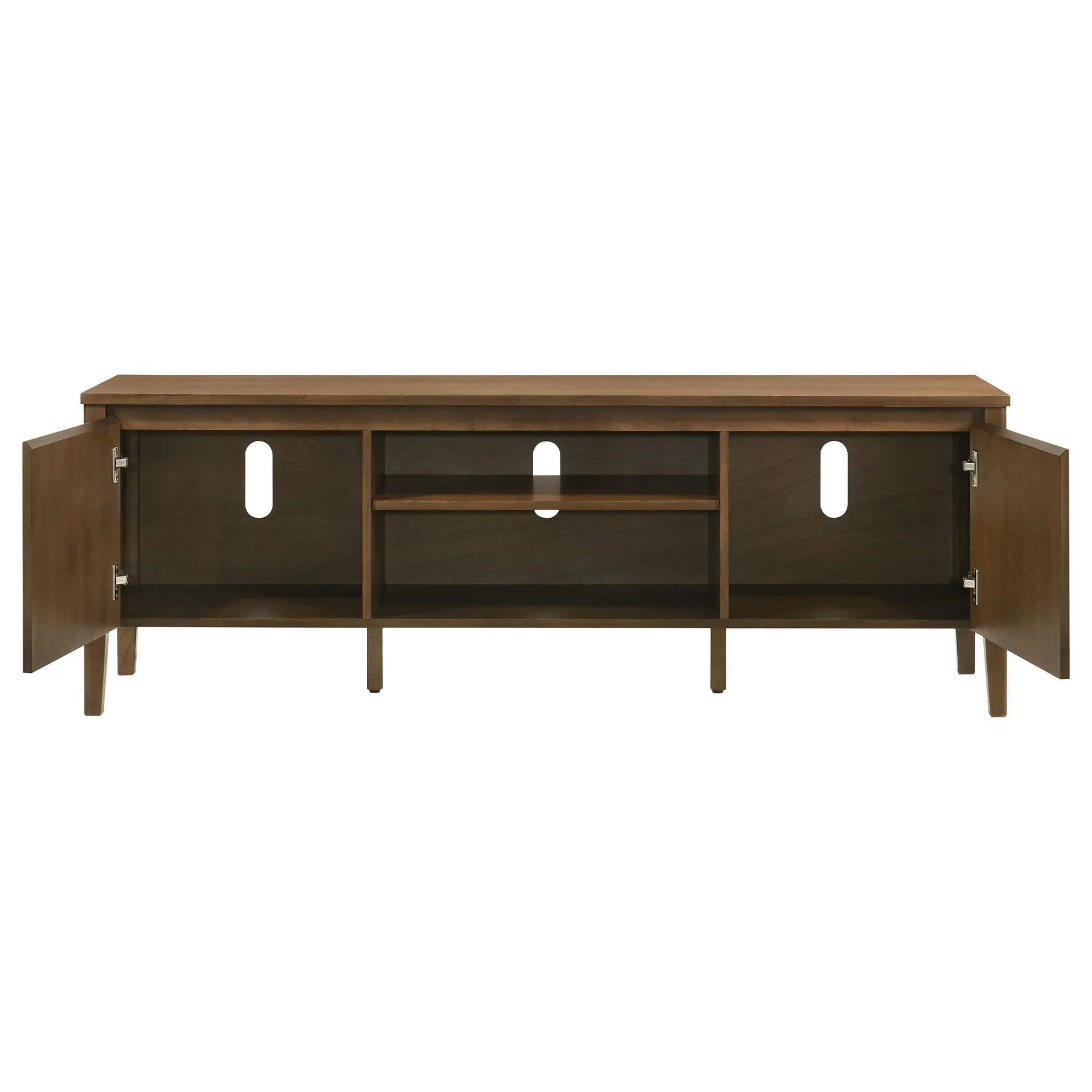 Thori 63-inch 2-door TV Stand Media Console Dark Brown - Image 3