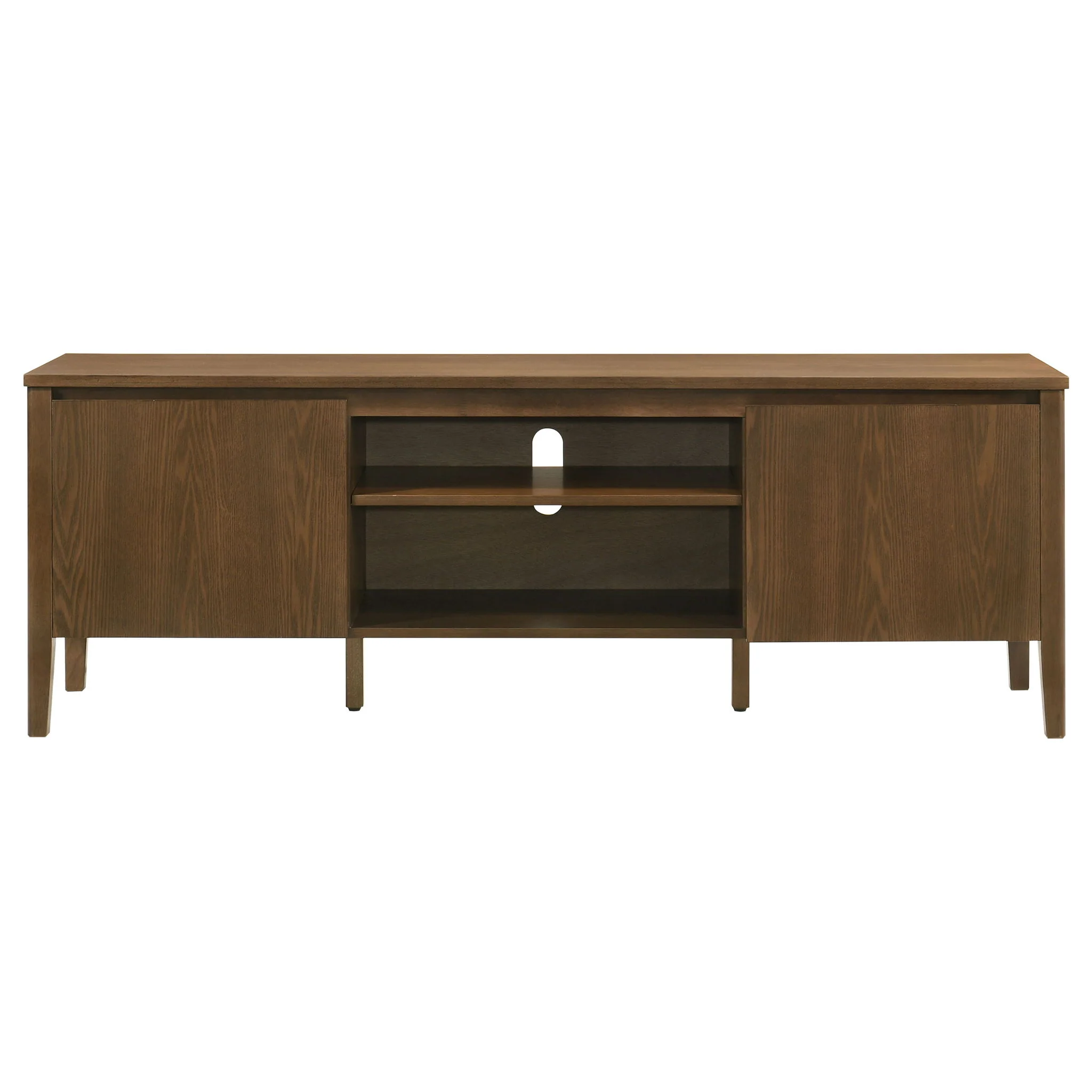 Thori 63-inch 2-door TV Stand Media Console Dark Brown - Image 4