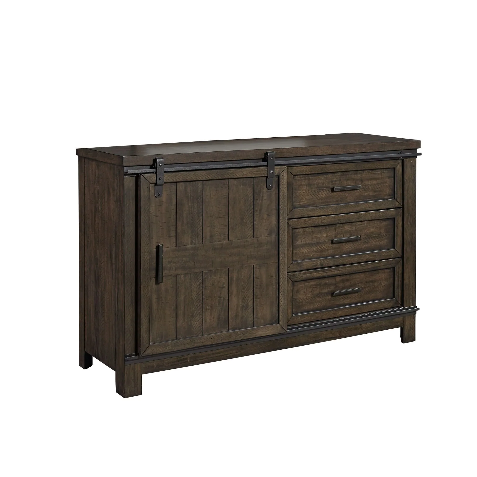 Thornwood Hills - Barn Door Dresser - Rock Beaten Brown - Image 4