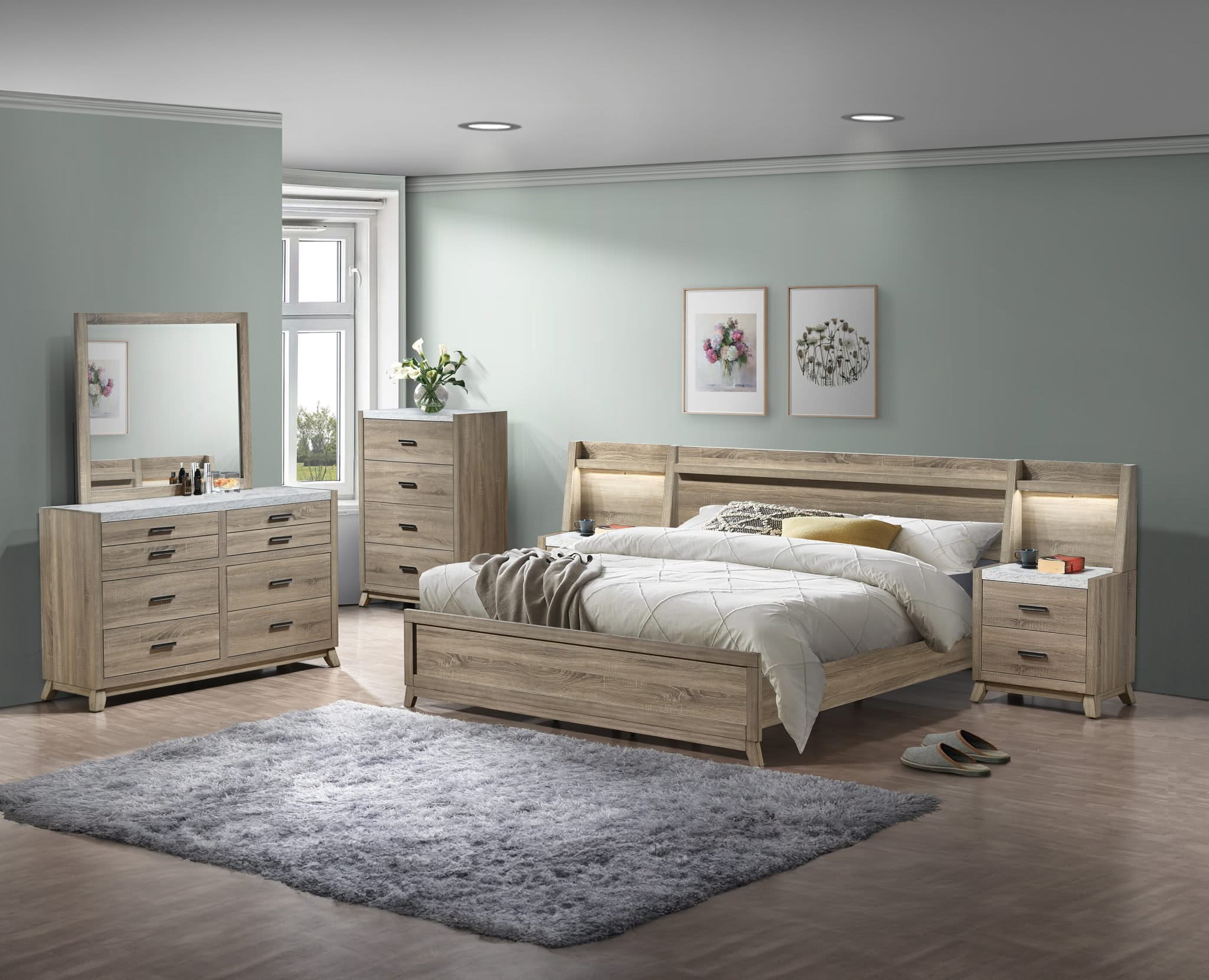 Tilston - Queen 6 Piece Bedroom Set - Natural