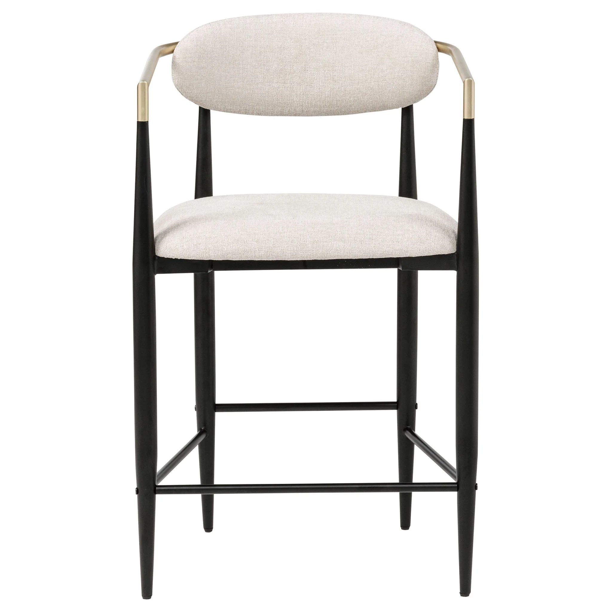 Tina Fabric Upholstered Counter Chair Beige (Set of 2) - Image 3