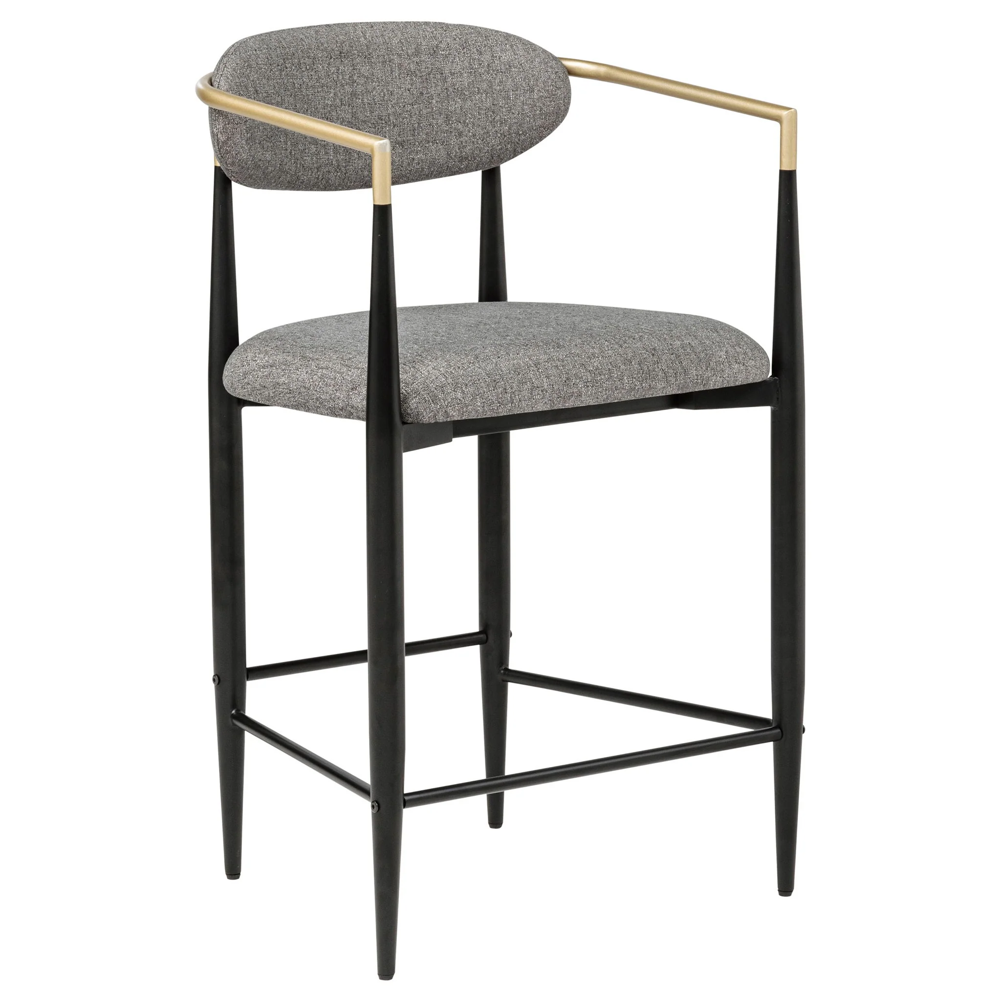 Tina Fabric Upholstered Counter Chair Dark Grey (Set of 2) - Image 4