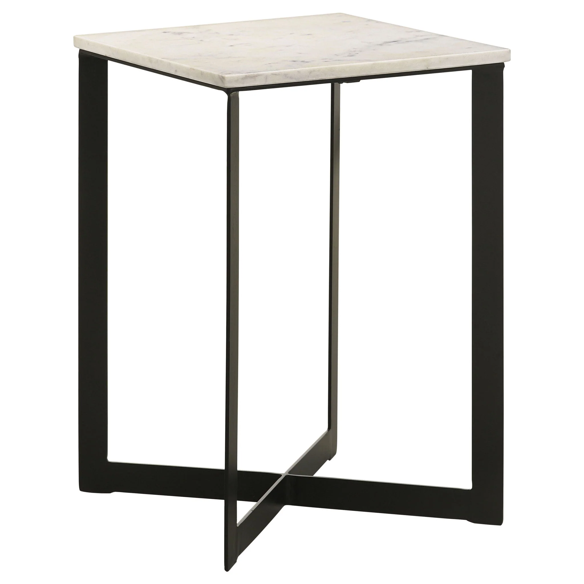Tobin 2-piece Marble Top Coffee and End Table Set White - Image 4