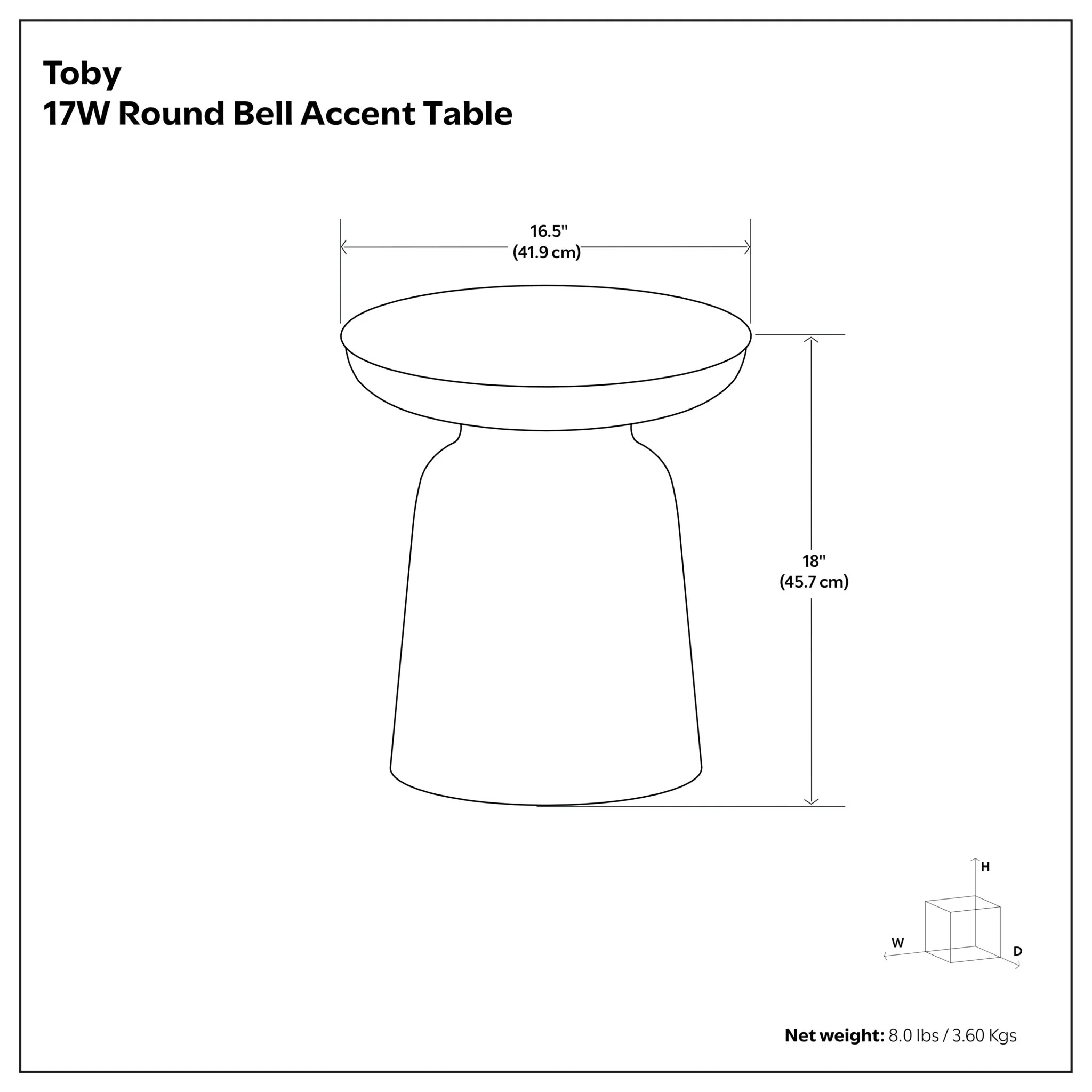 Toby - Handcrafted Metal Accent Table - Image 11