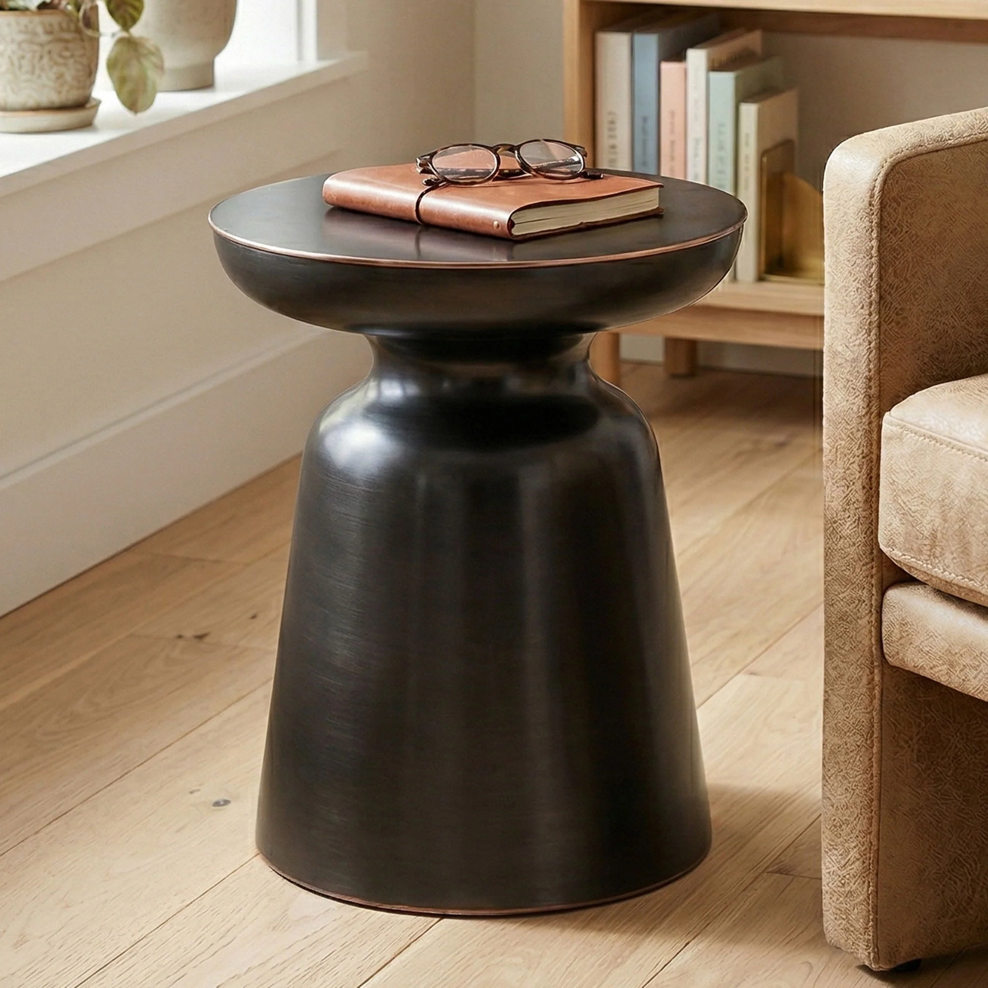 Toby - Handcrafted Metal Accent Table - Image 9