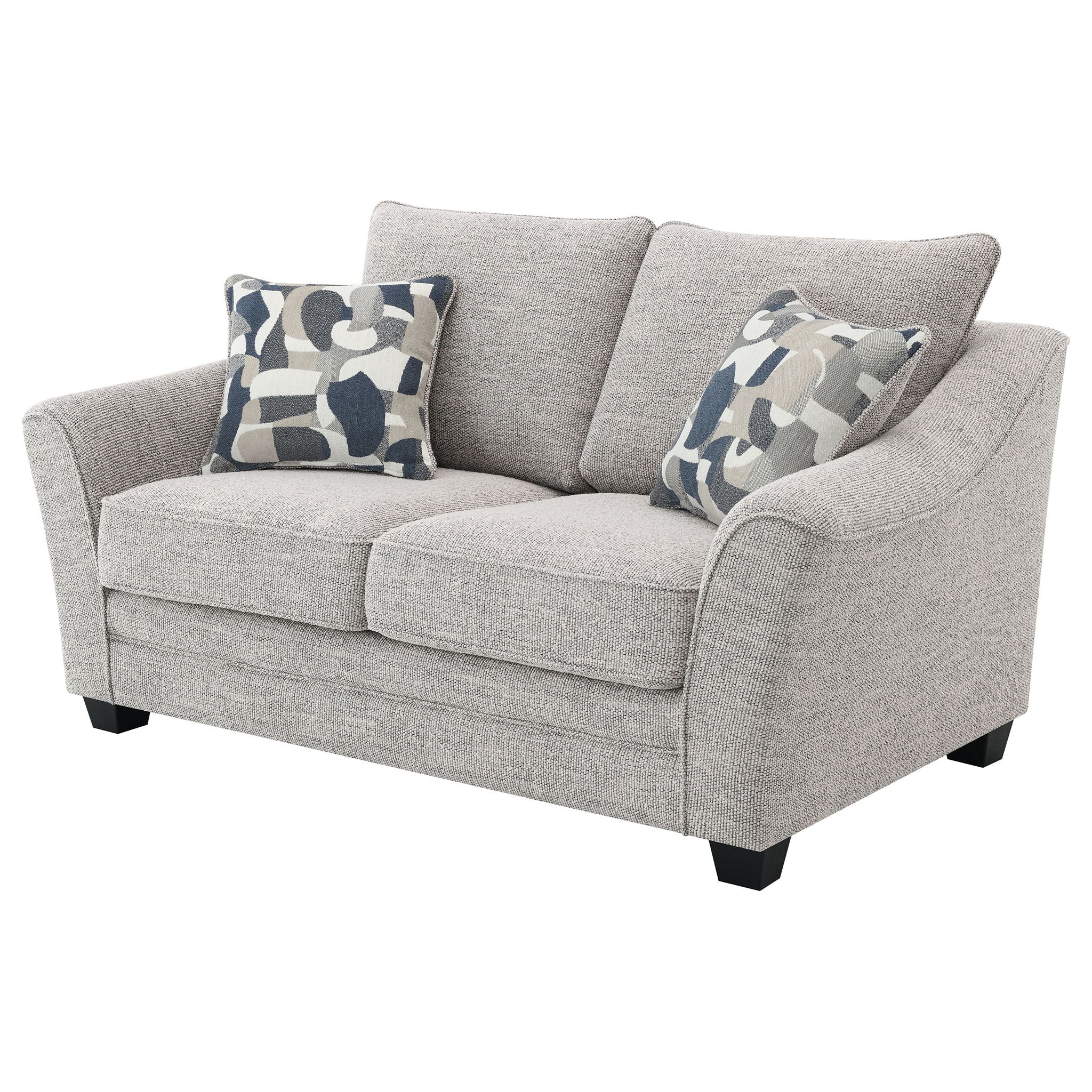 Tomkins Boucle Upholstered Loveseat Light Grey - Image 4