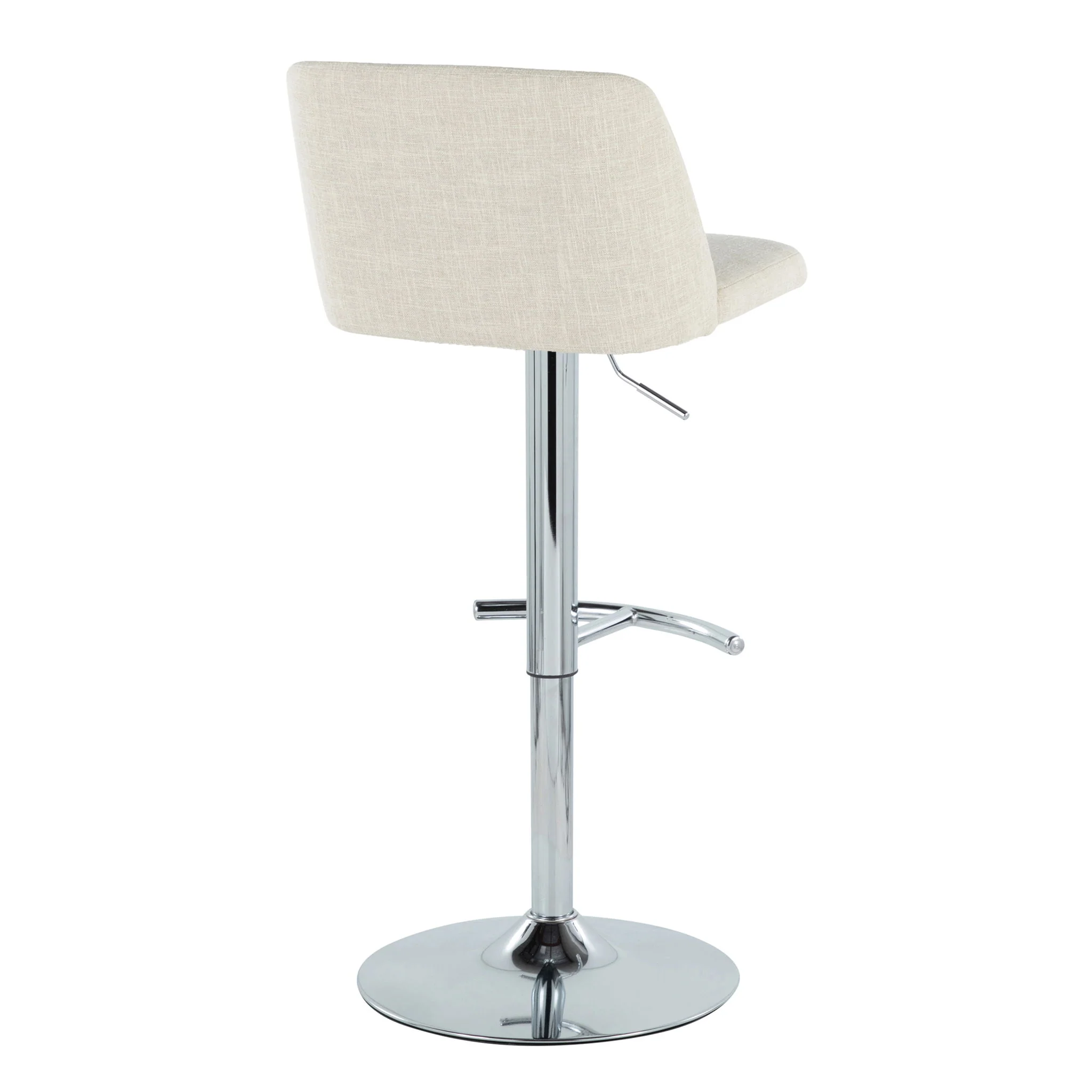 Toriano - Contemporary Adjustable Barstool Swivel With Rounded T Footrest (Set of 2) - Image 10