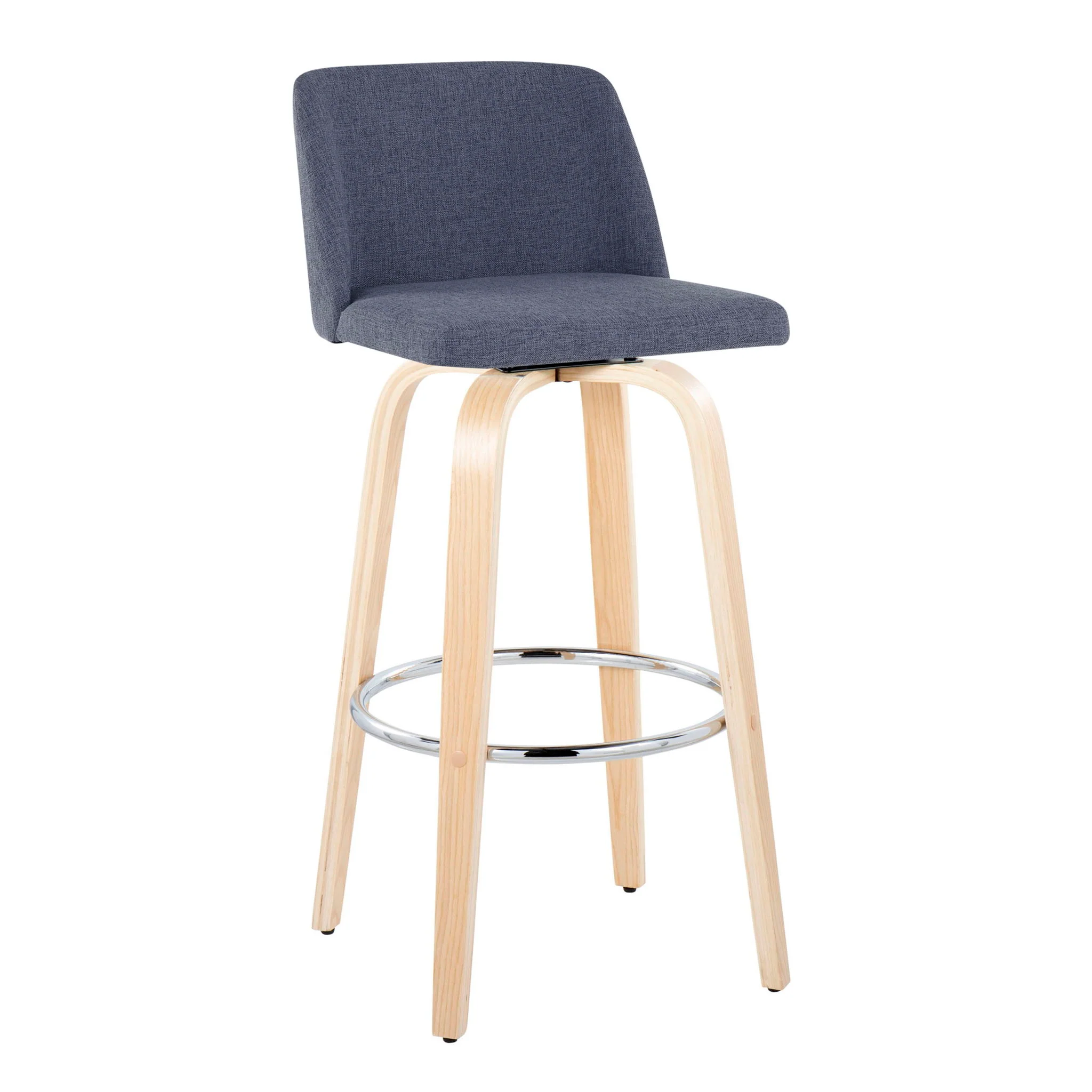 Toriano - Contemporary Fixed Height Barstool & Swivel With Round Footrest (Set of 2) - Image 10