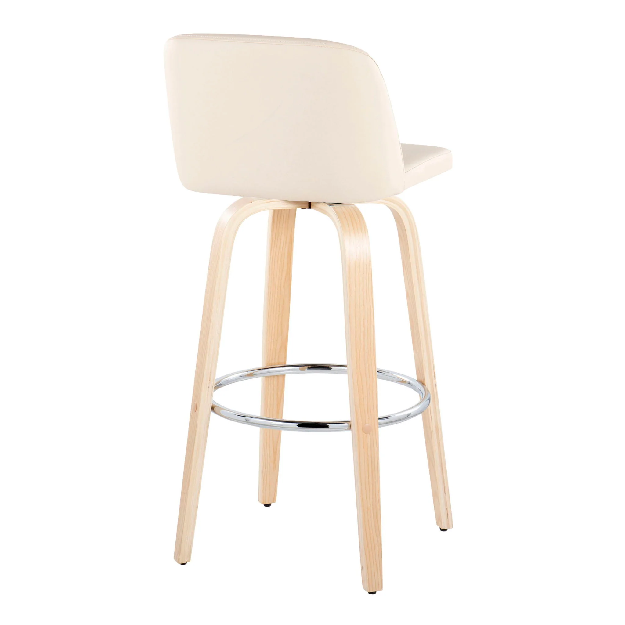Toriano - Contemporary Fixed Height Barstool & Swivel With Round Footrest (Set of 2) - Image 11