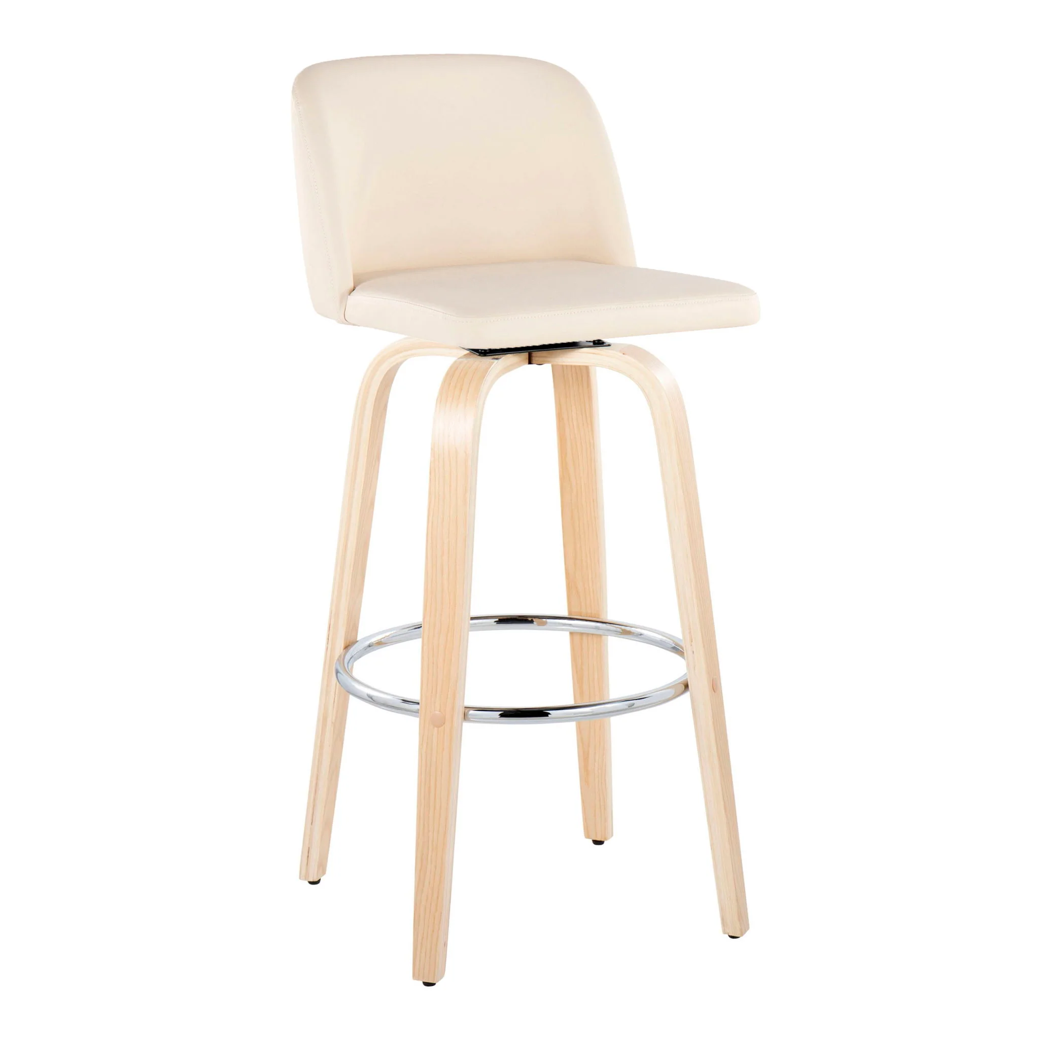 Toriano - Contemporary Fixed Height Barstool & Swivel With Round Footrest (Set of 2) - Image 12