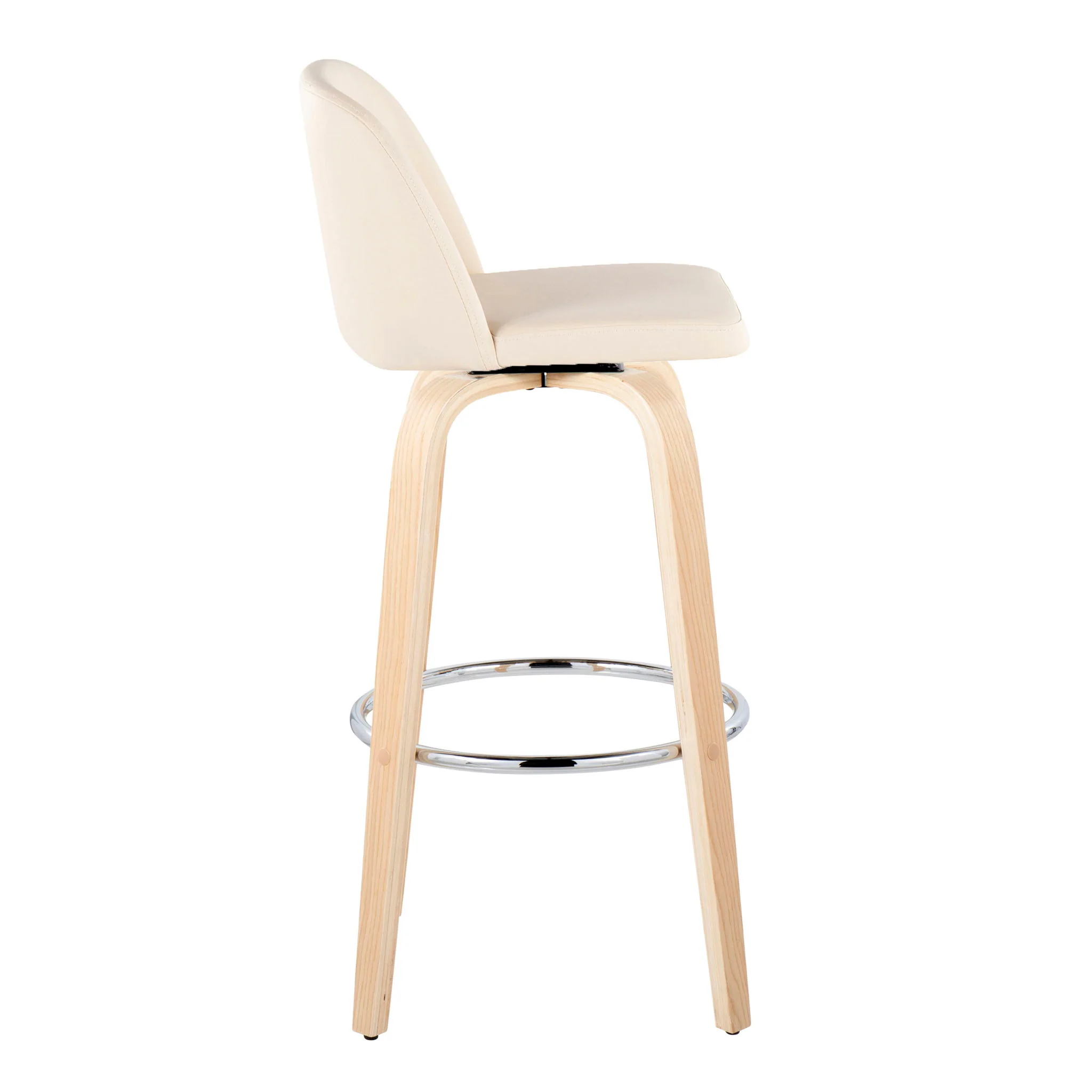 Toriano - Contemporary Fixed Height Barstool & Swivel With Round Footrest (Set of 2) - Image 15