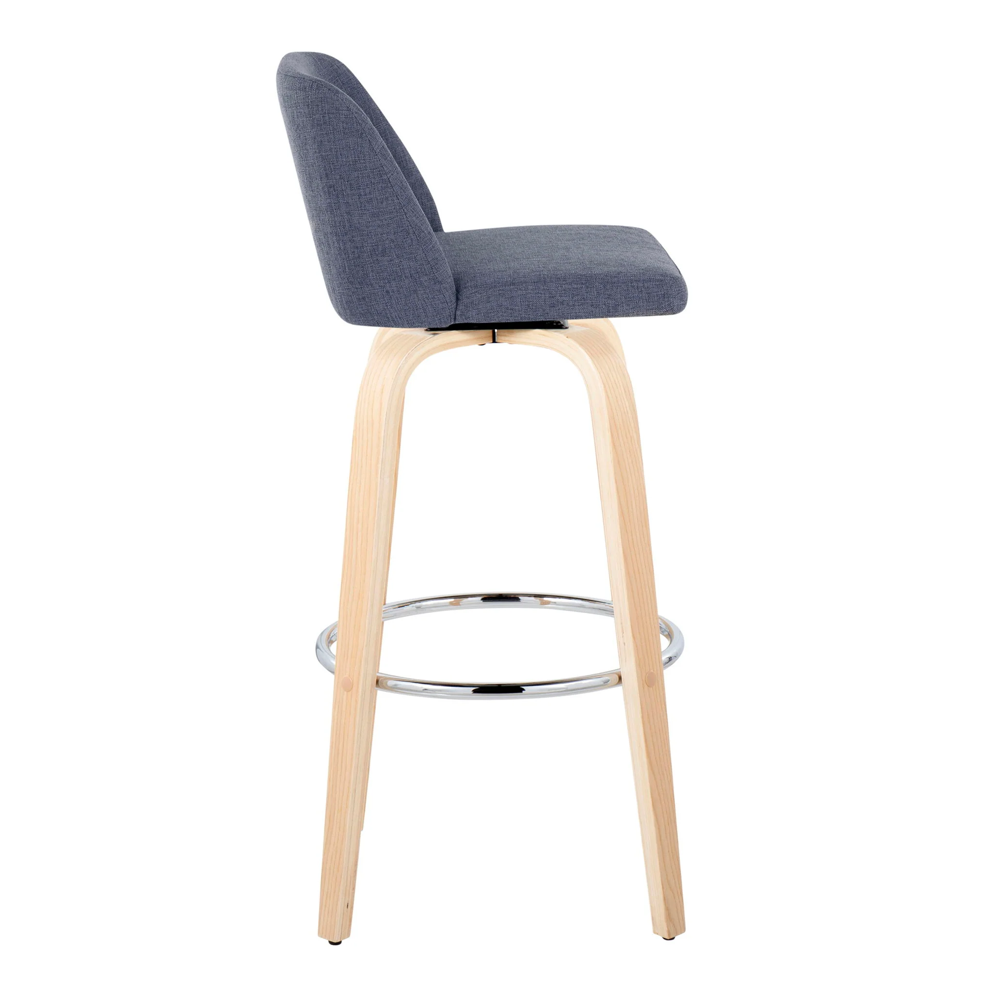 Toriano - Contemporary Fixed Height Barstool & Swivel With Round Footrest (Set of 2) - Image 6