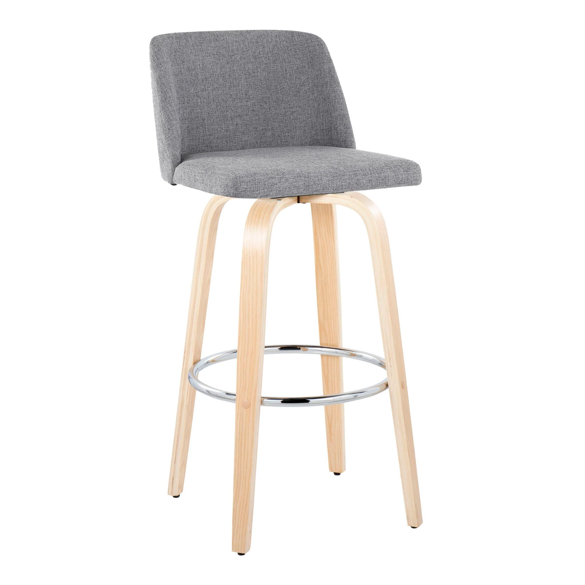 Toriano - Contemporary Fixed Height Barstool & Swivel With Round Footrest (Set of 2) - Image 8