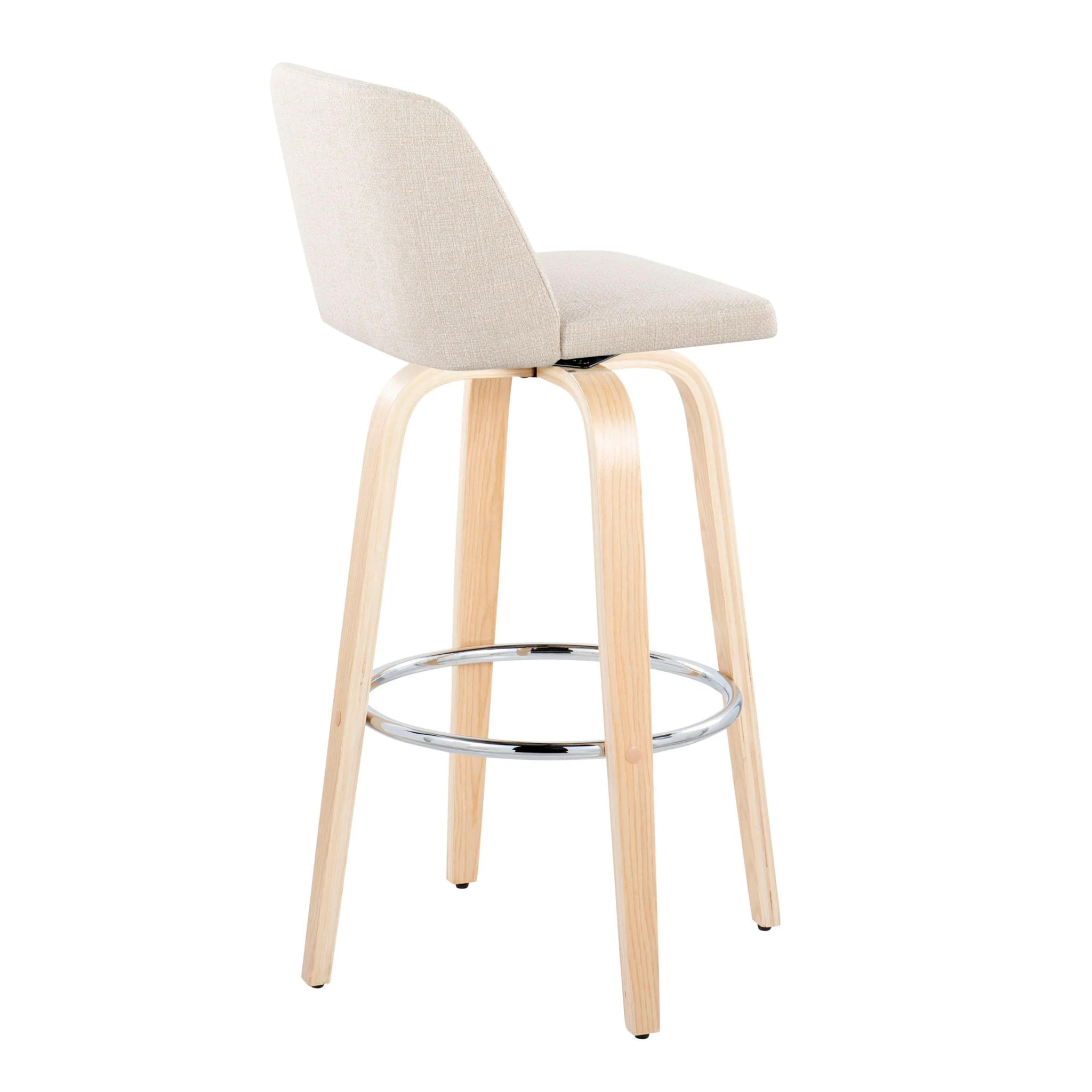 Toriano - Contemporary Fixed Height Barstool & Swivel With Round Footrest (Set of 2) - Image 9