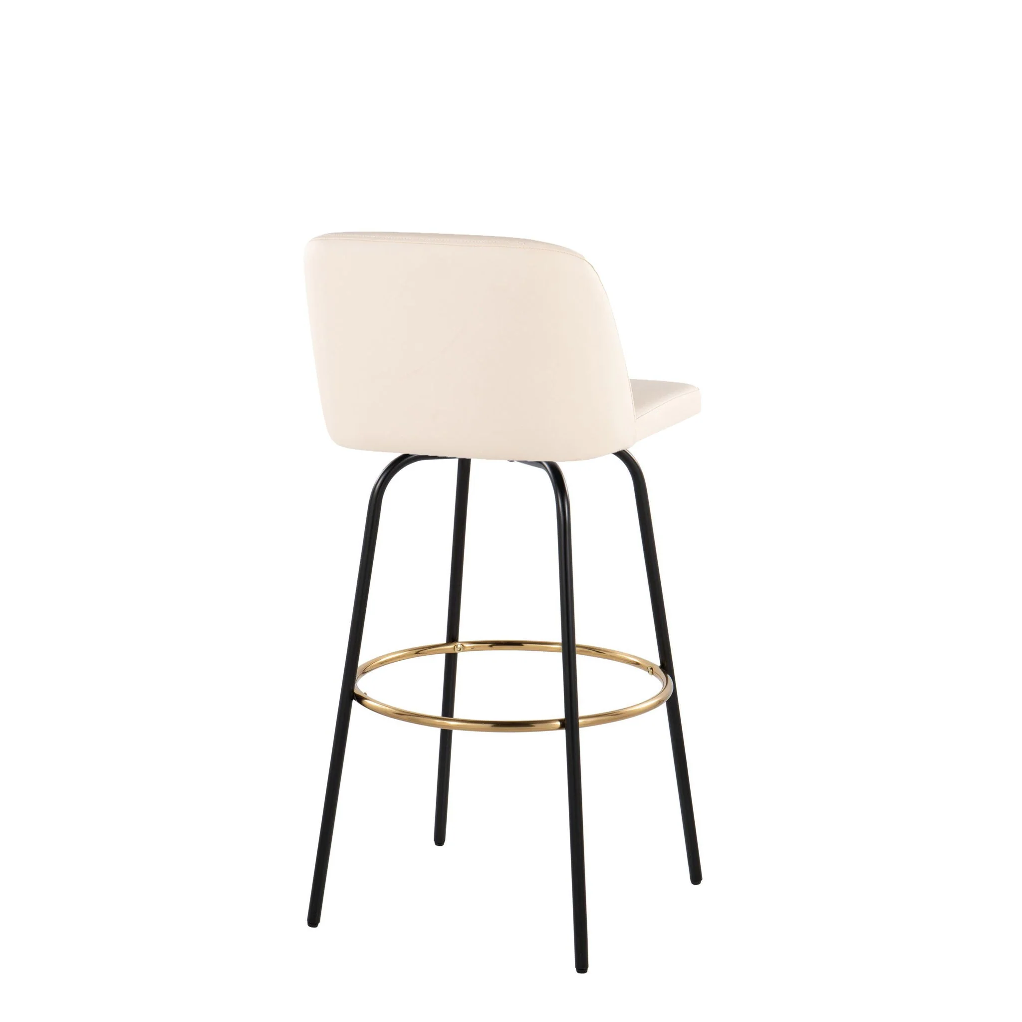 Toriano - Contemporary Fixed Height, Barstool With Swivel & Round Footrest (Set of 2) - Image 8