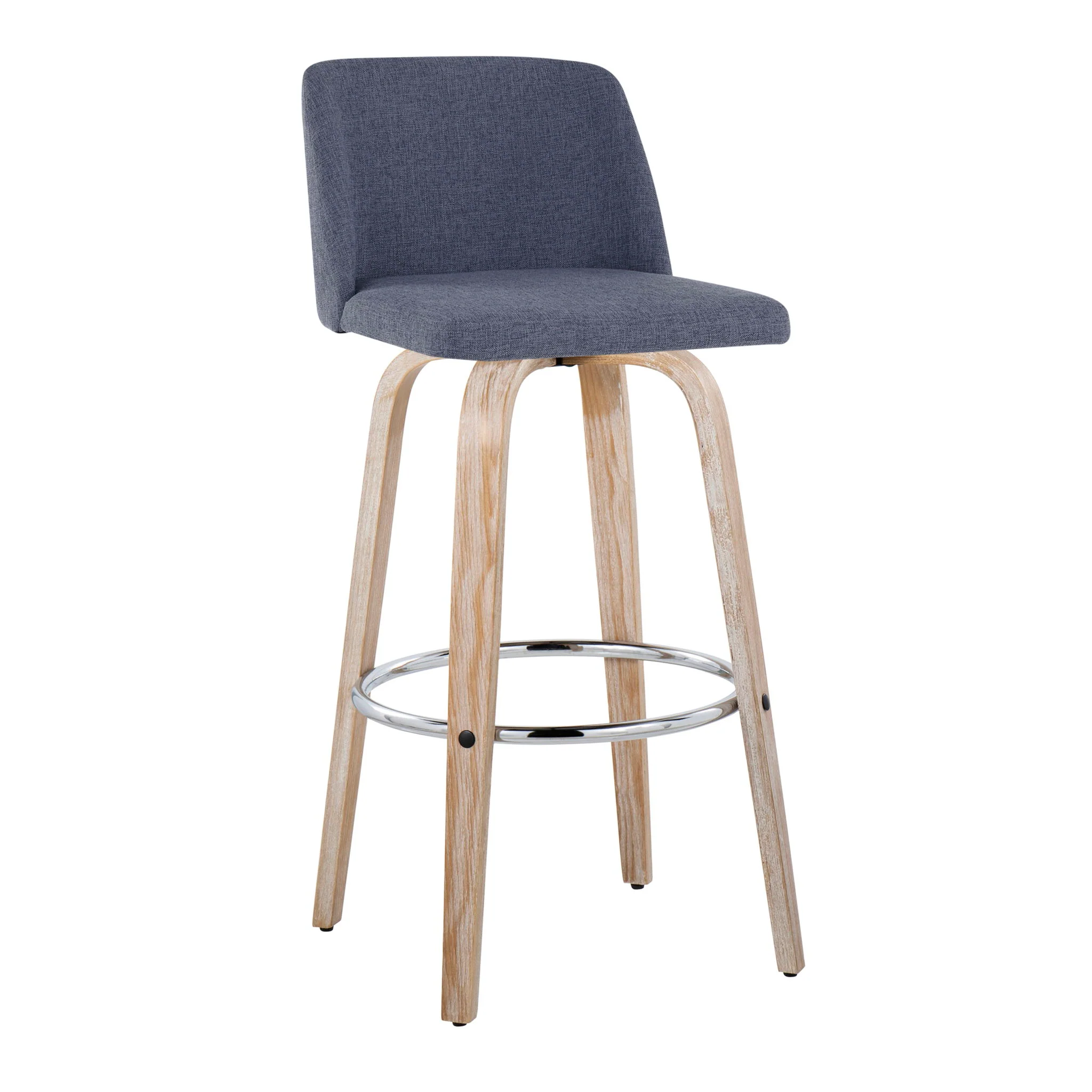 Toriano - Contemporary Fixed Height Barstool With Swivel & Round Footrest (Set of 2) - Image 8
