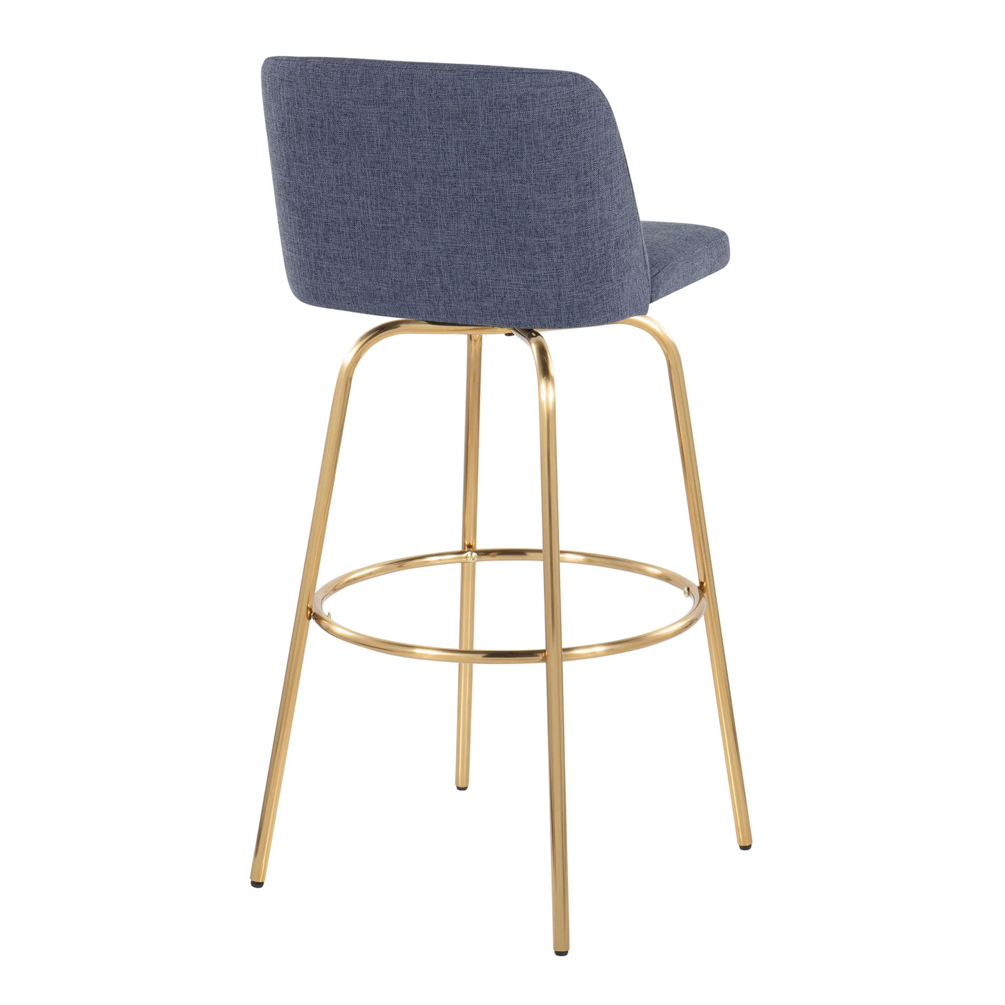 Toriano - Contemporary Fixed Height Barstool With Swivel With Round Footrest (Set of 2) - Image 8