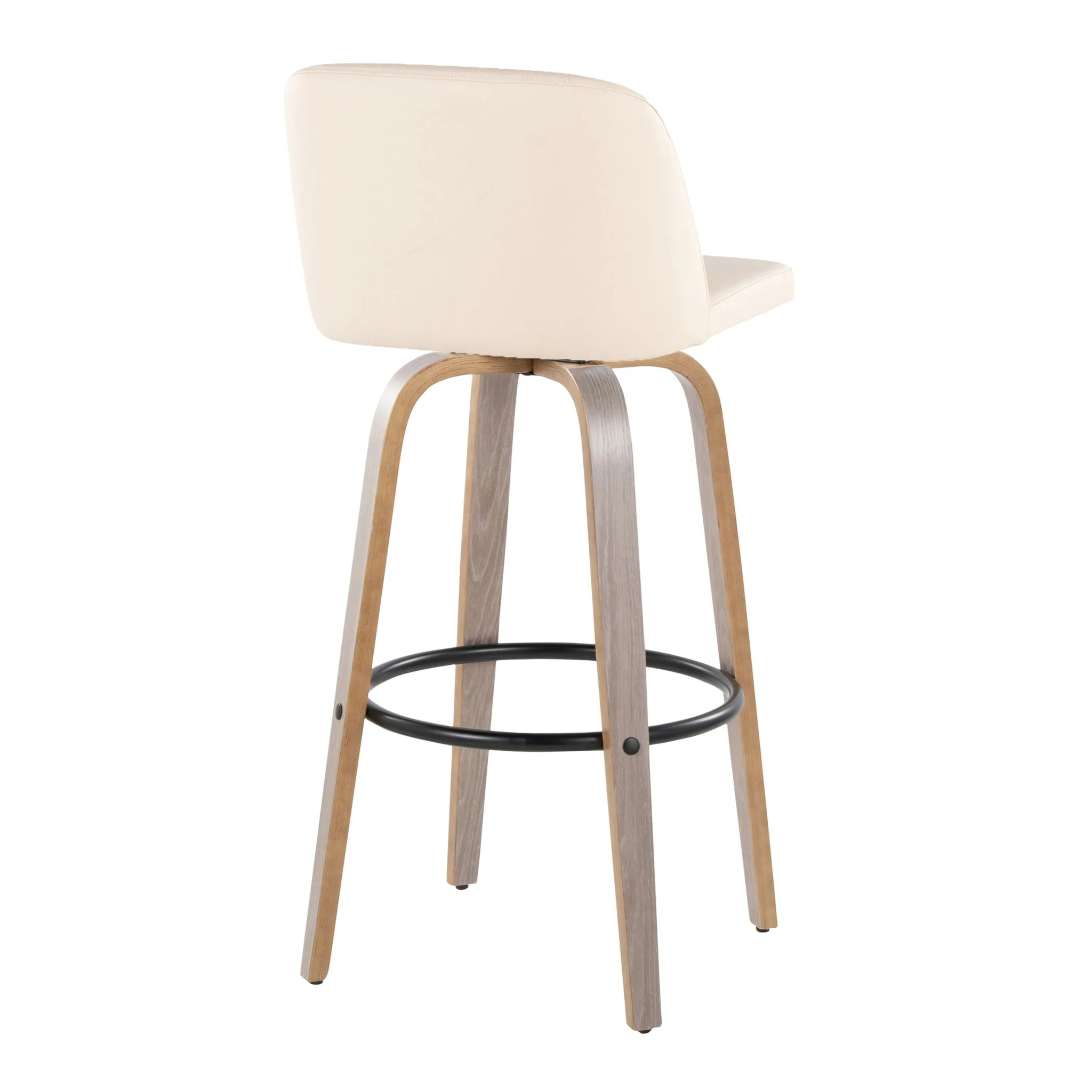 Toriano - Fixed Height Contemporary Barstool With Swivel With Round Footrest (Set of 2) - Image 9