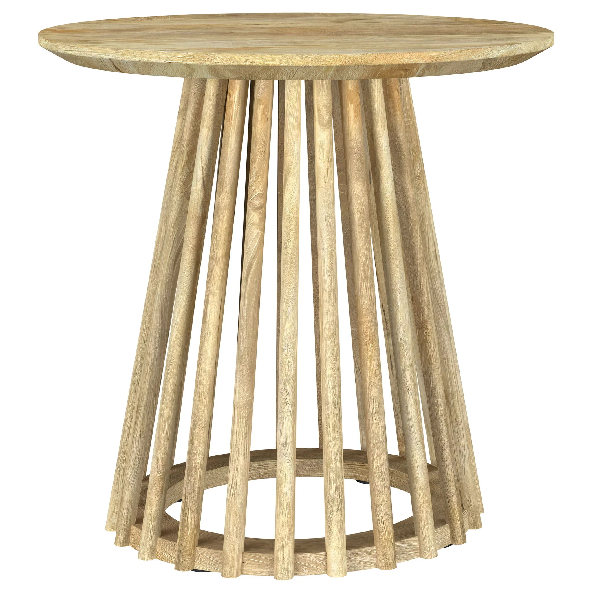 Touhy 3-piece Round Coffee and End Table Set Natural Mango - Image 3