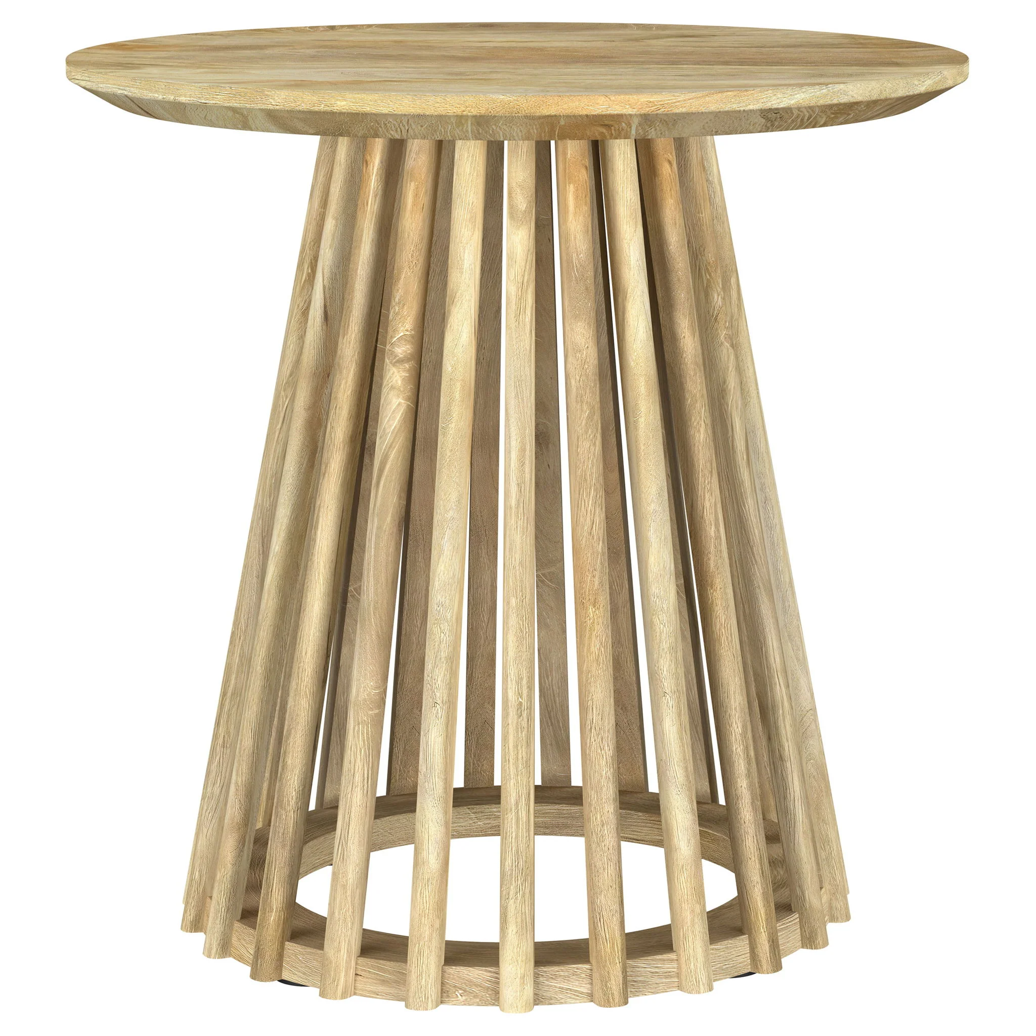 Touhy 3-piece Round Coffee and End Table Set Natural Mango - Image 4