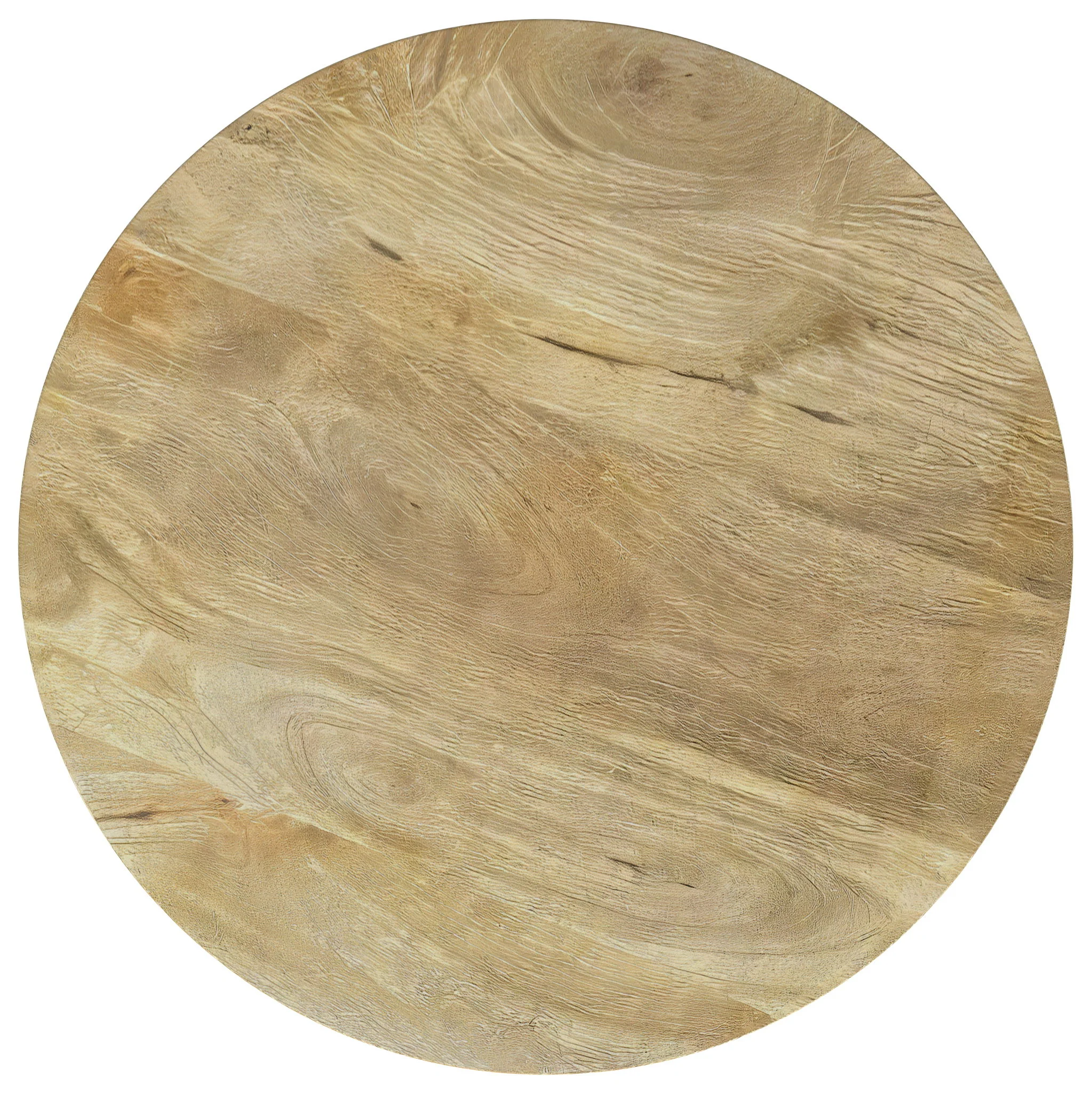 Touhy Round Solid Wood End Side Table Natural Mango - Image 4