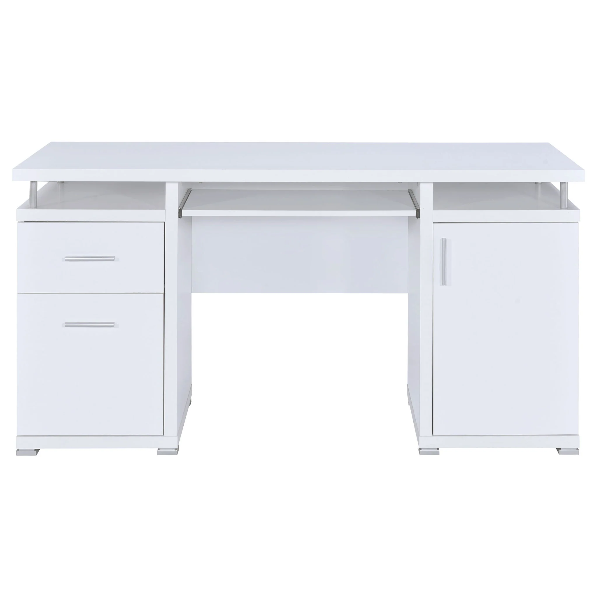 Tracy 55-inch 2-drawer Office Computer Desk White - Image 2
