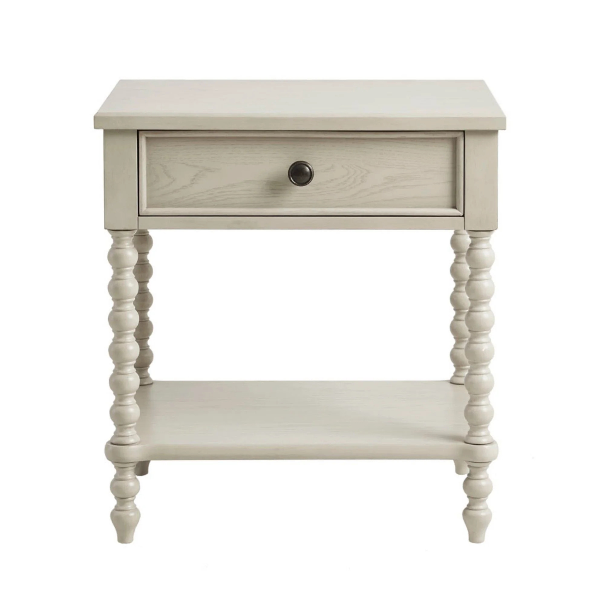 Traditional Durable Nightstand Table With Drawer And Shelf - Image 3