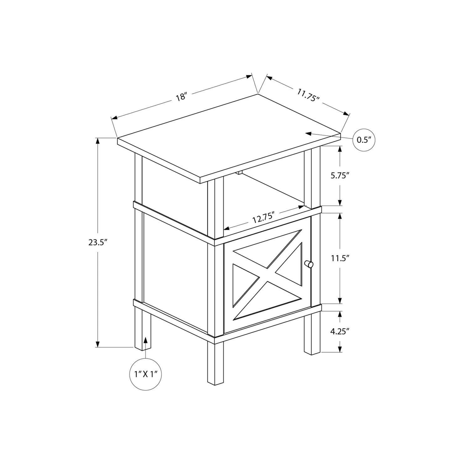 Transitional Accent Table With Storage - Image 9