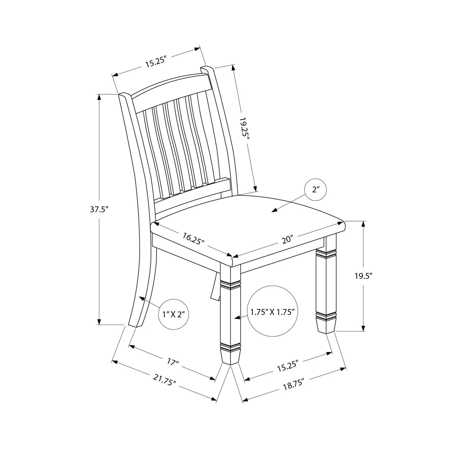 Transitional Dining Chair (Set of 2) - Image 6