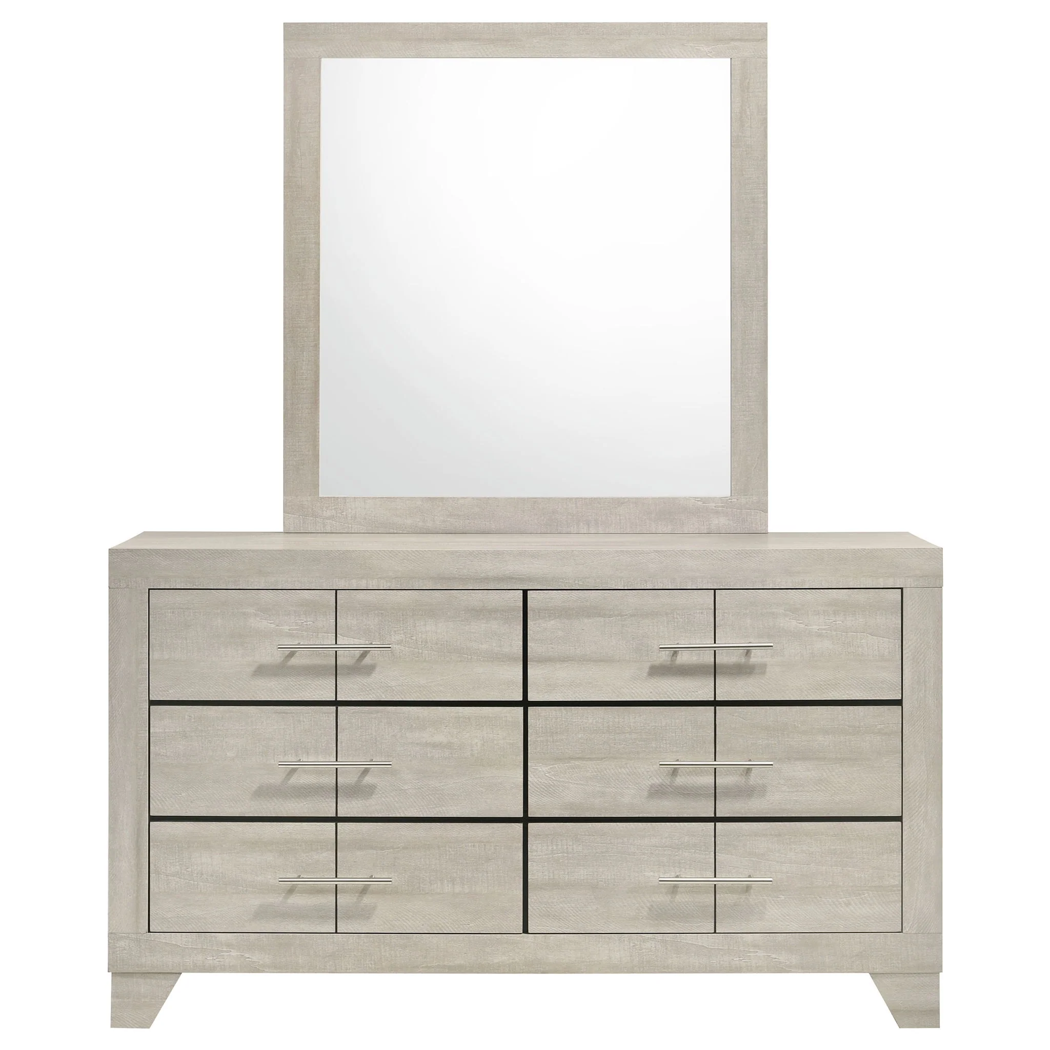 Trenton 6-drawer Bedroom Dresser With Mirror Rustic Cream - Image 4