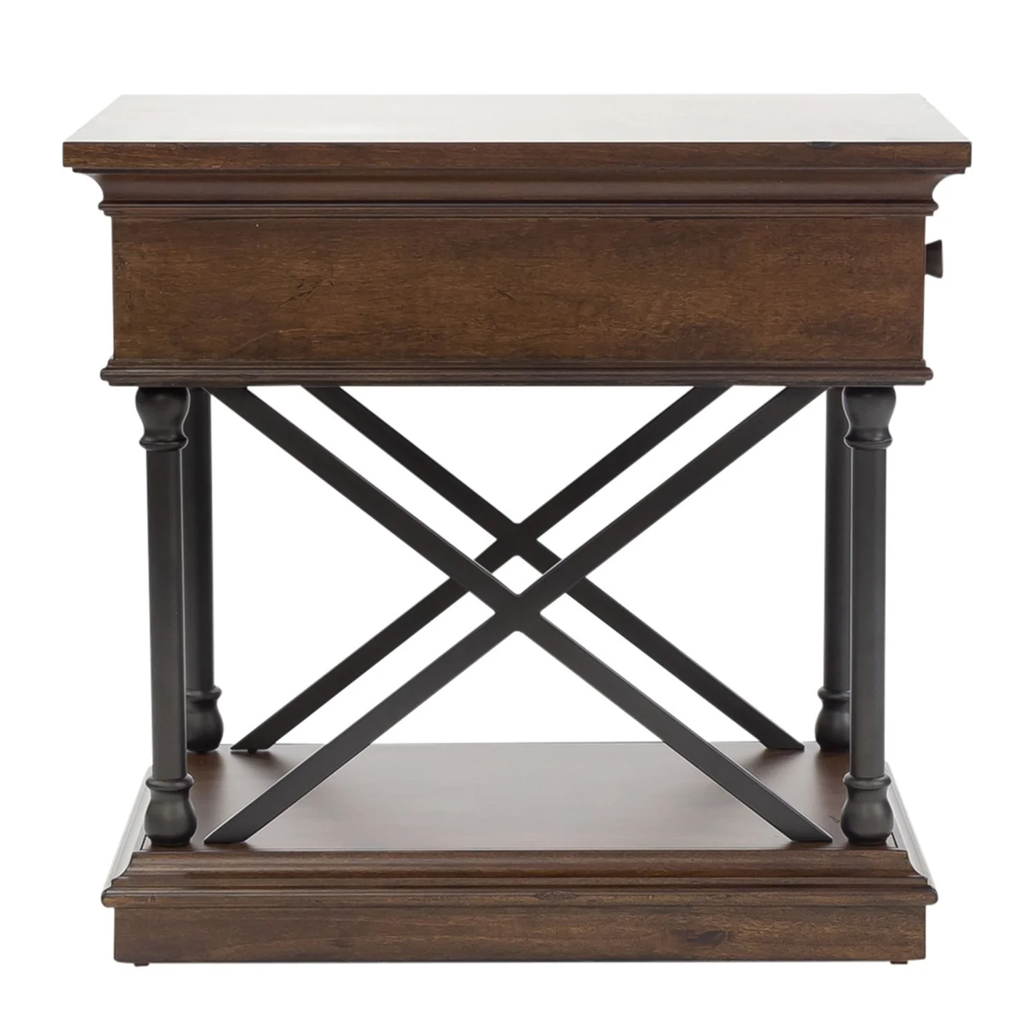 Tribeca - Drawer Chair Side Table - Cordovian Brown - Image 2