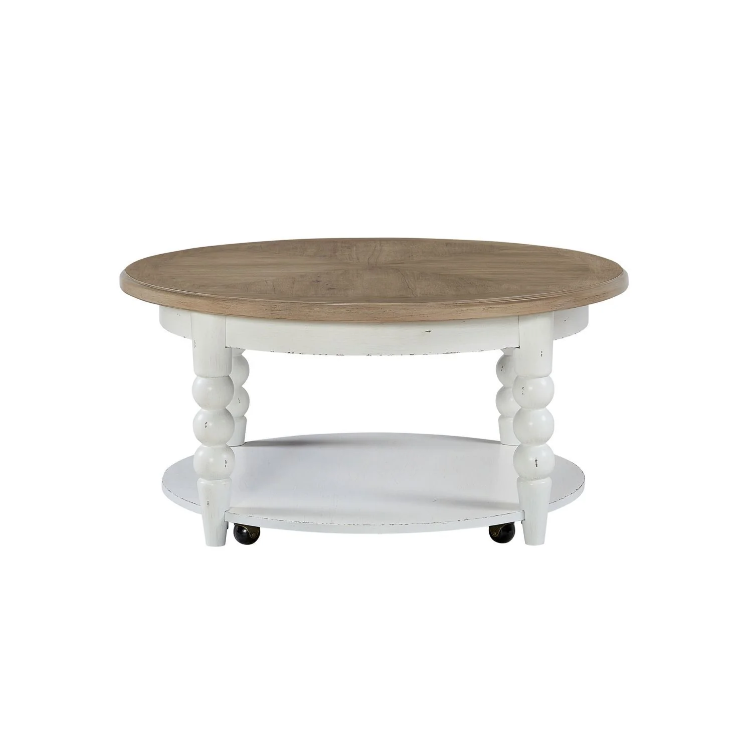 Turnberry Park - Round Cocktail Table - Washed White - Image 4