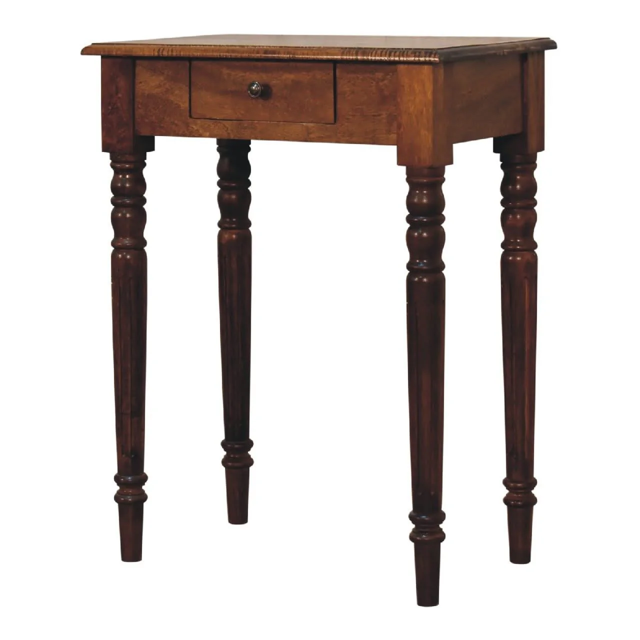 Turned Leg Writing Desk - Chestnut - Image 2